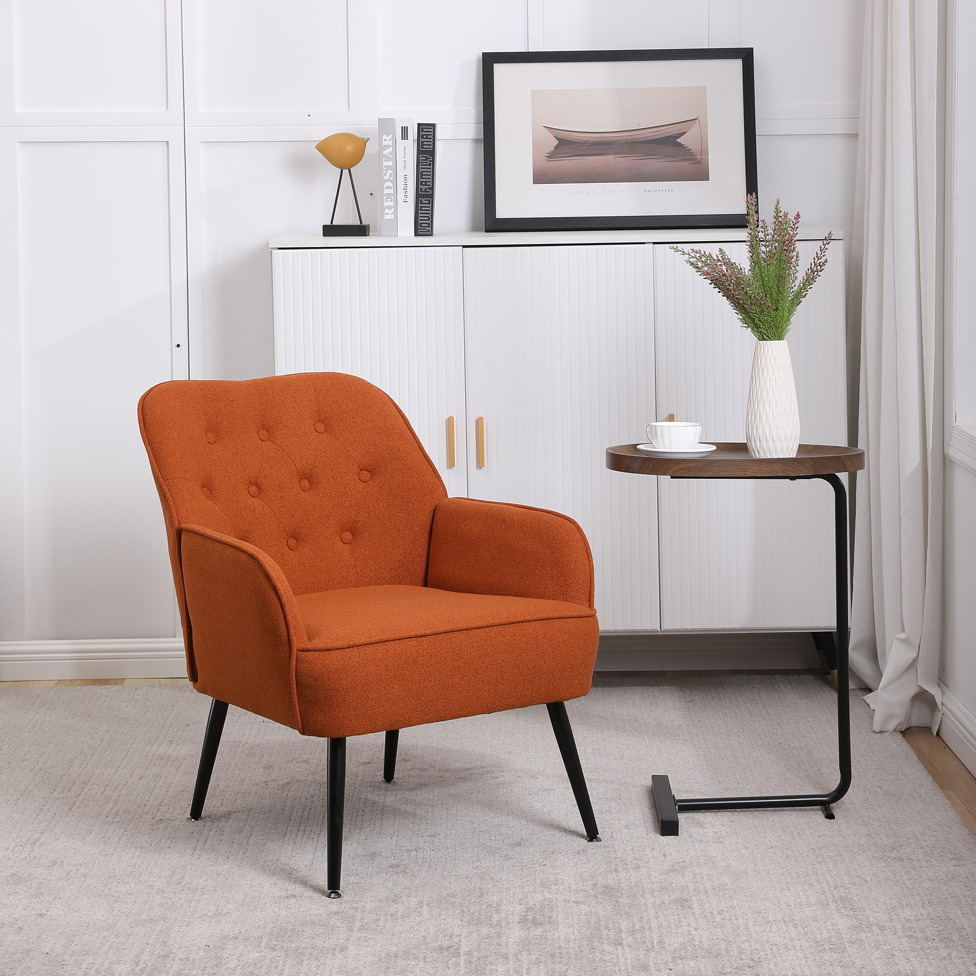 Kadyn 31" Armchair, Single Sofa Chairs for Living Room, Orange Lounge Chair