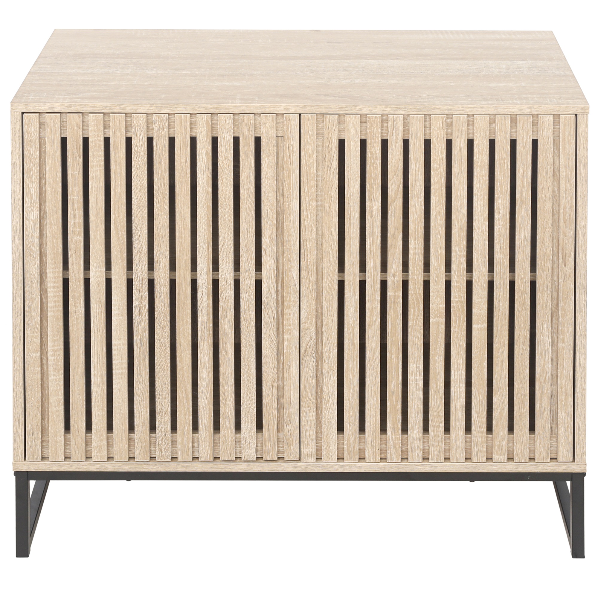 Spaco Accent Storage Cabinet with Adjustable Inner Shelves Sideboard Cabinet for Living Room, Natural