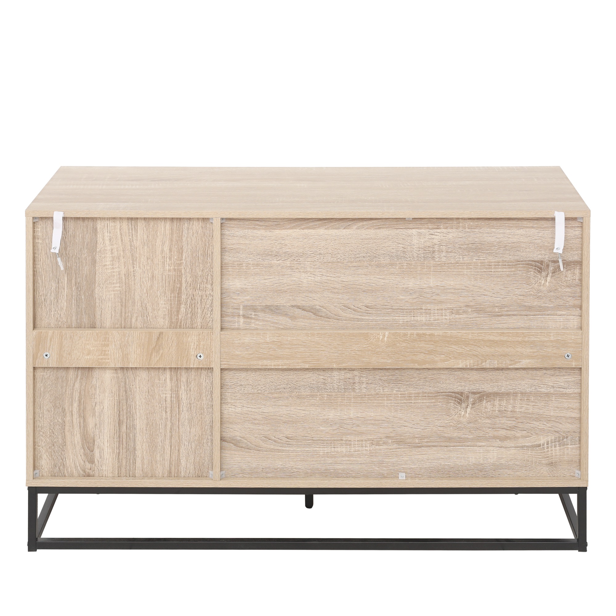 Spaco 3 Door Accent Storage Cabinet Sideboard Cabinet for Living Room, Natural