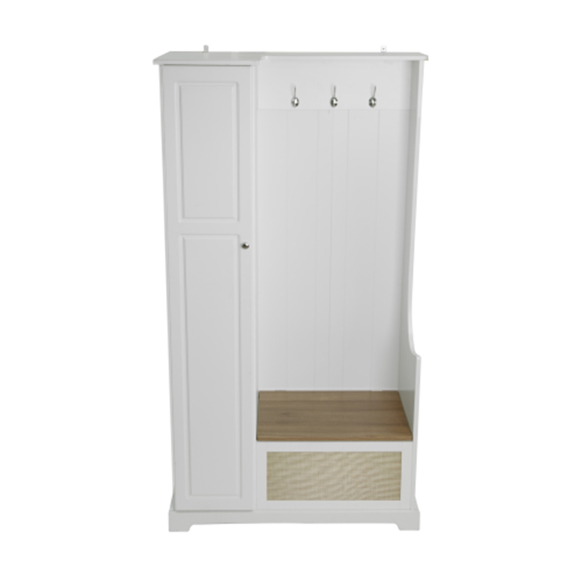 Spaco Accent Storage Cabinet Entryway Suitable for Bedroom, White