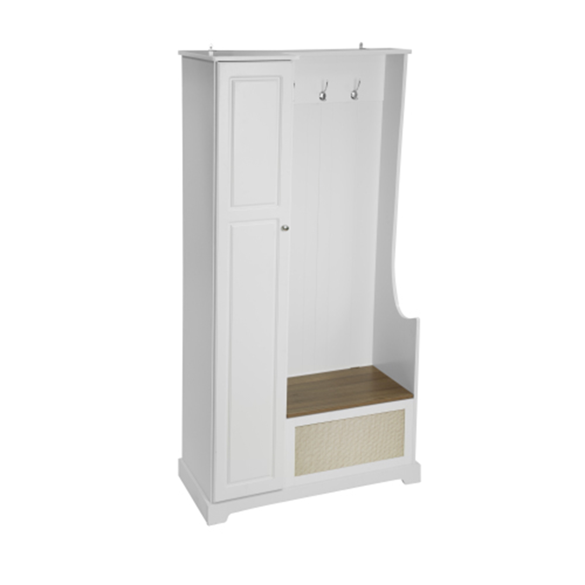 Spaco Accent Storage Cabinet Entryway Suitable for Bedroom, White