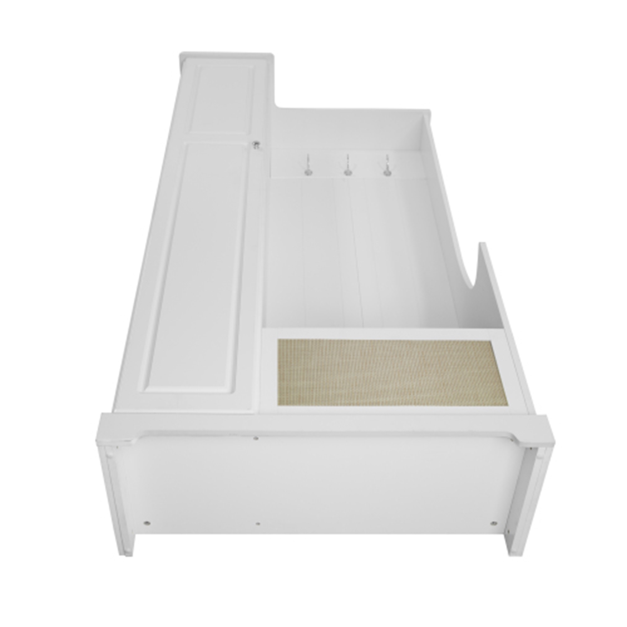 Spaco Accent Storage Cabinet Entryway Suitable for Bedroom, White