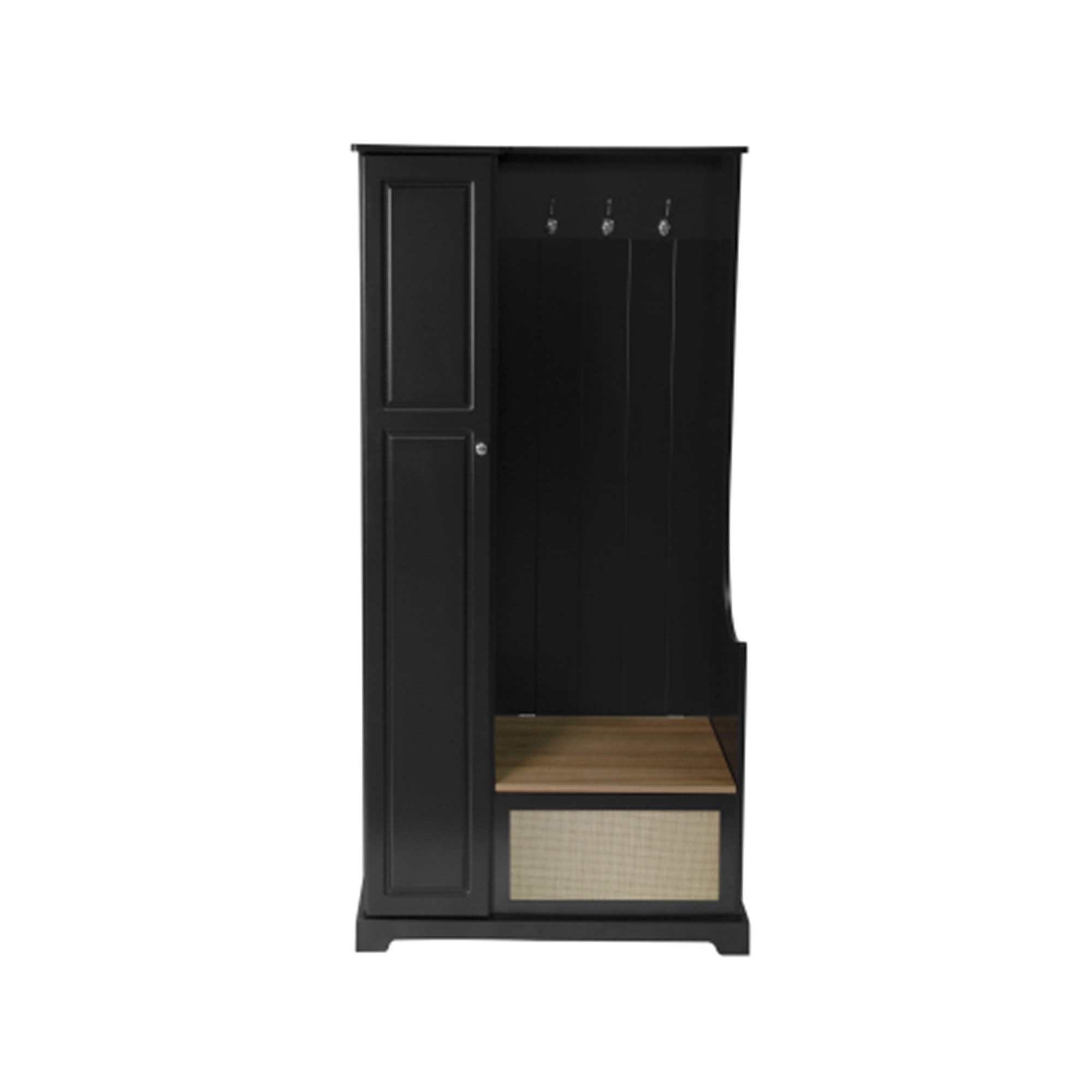 Spaco Accent Storage Cabinet Entryway Suitable for Bedroom, Black