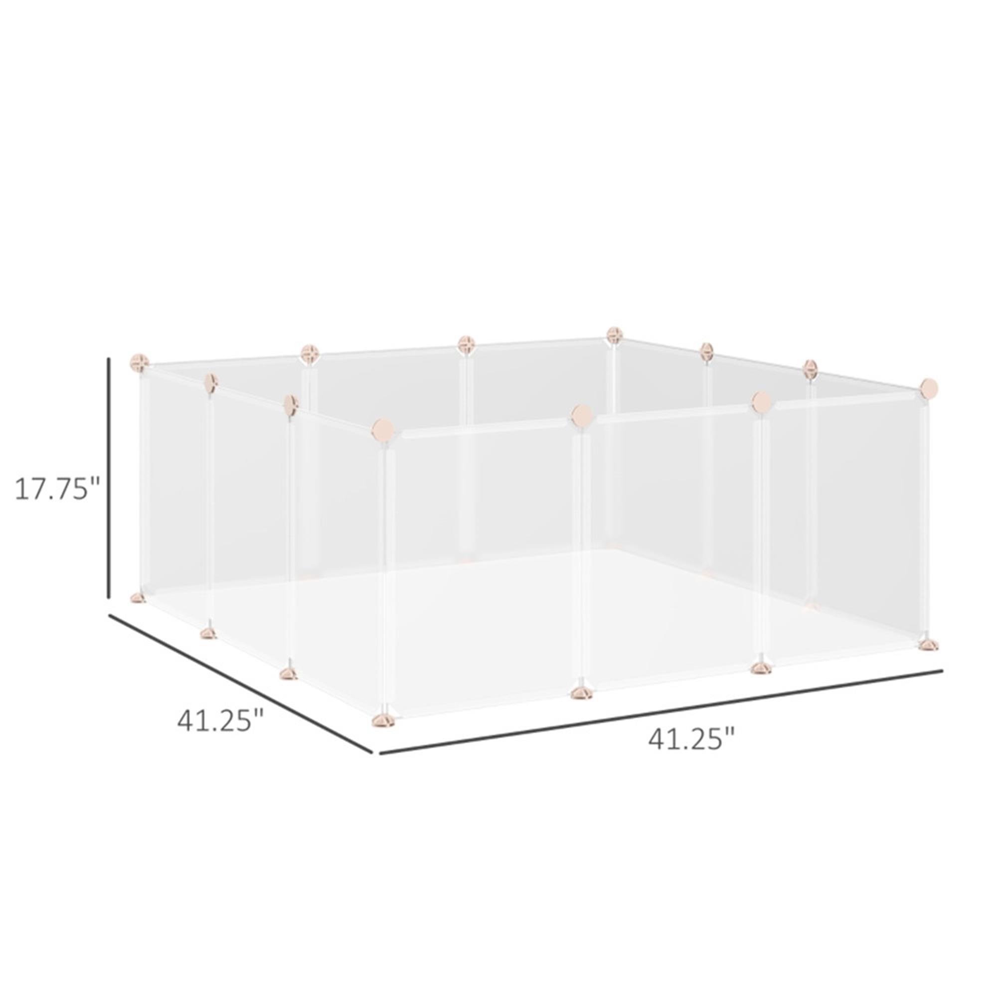 Pefilos 12 Panels Pet Playpen for Small Dogs, Animals Plastic Fence Cage for Guinea Pigs, Hamsters, Bunnies, Rabbits, White Pefilos 12 Panels Pet Playpen for Small Dogs, Animals Plastic Fence Cage for Guinea Pigs, Hamsters, Bunnies, Rabbits, White