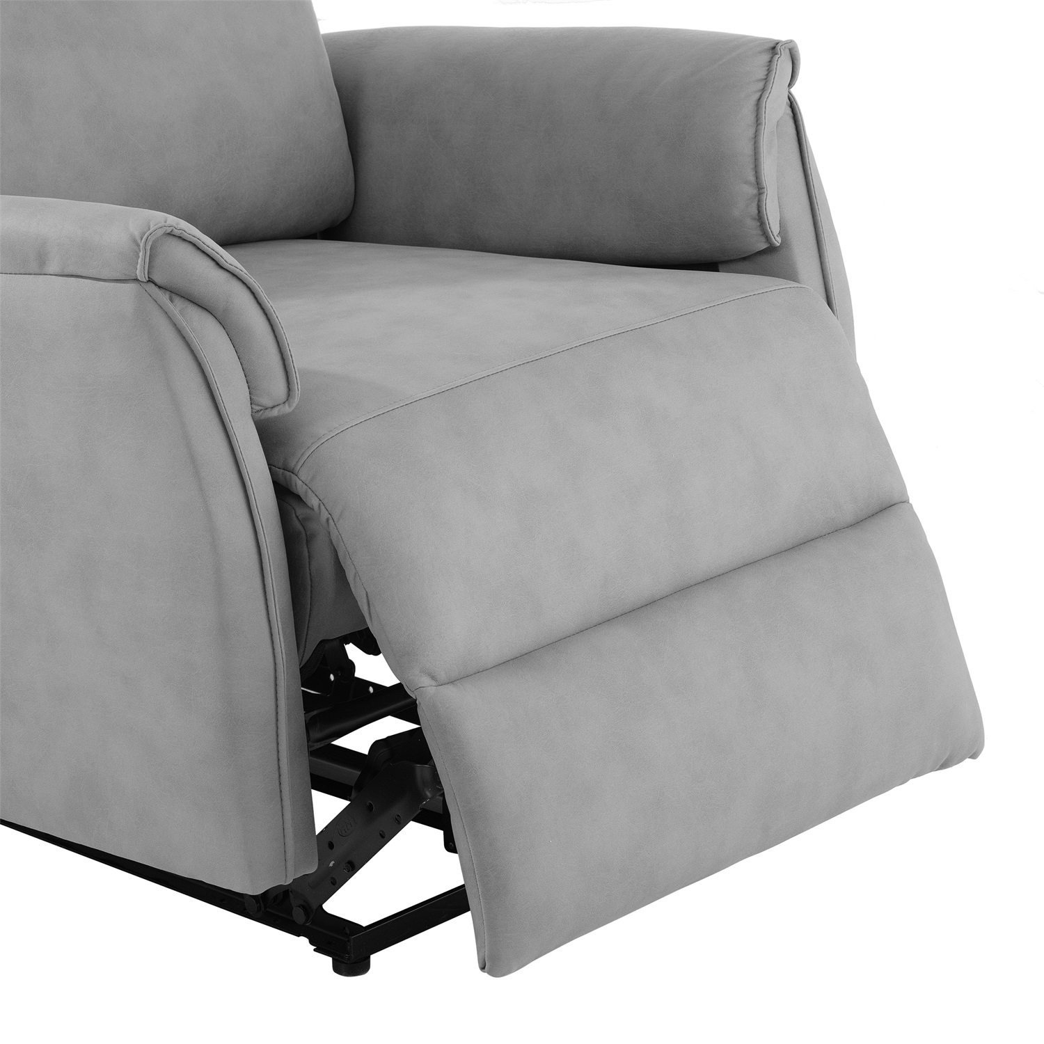 Kadyn Electric Power Recliner Chair, Upholstered Lounge Single Sofa, Home Theater Seating with USB Charging Ports for Living Room Bedroom, Gray