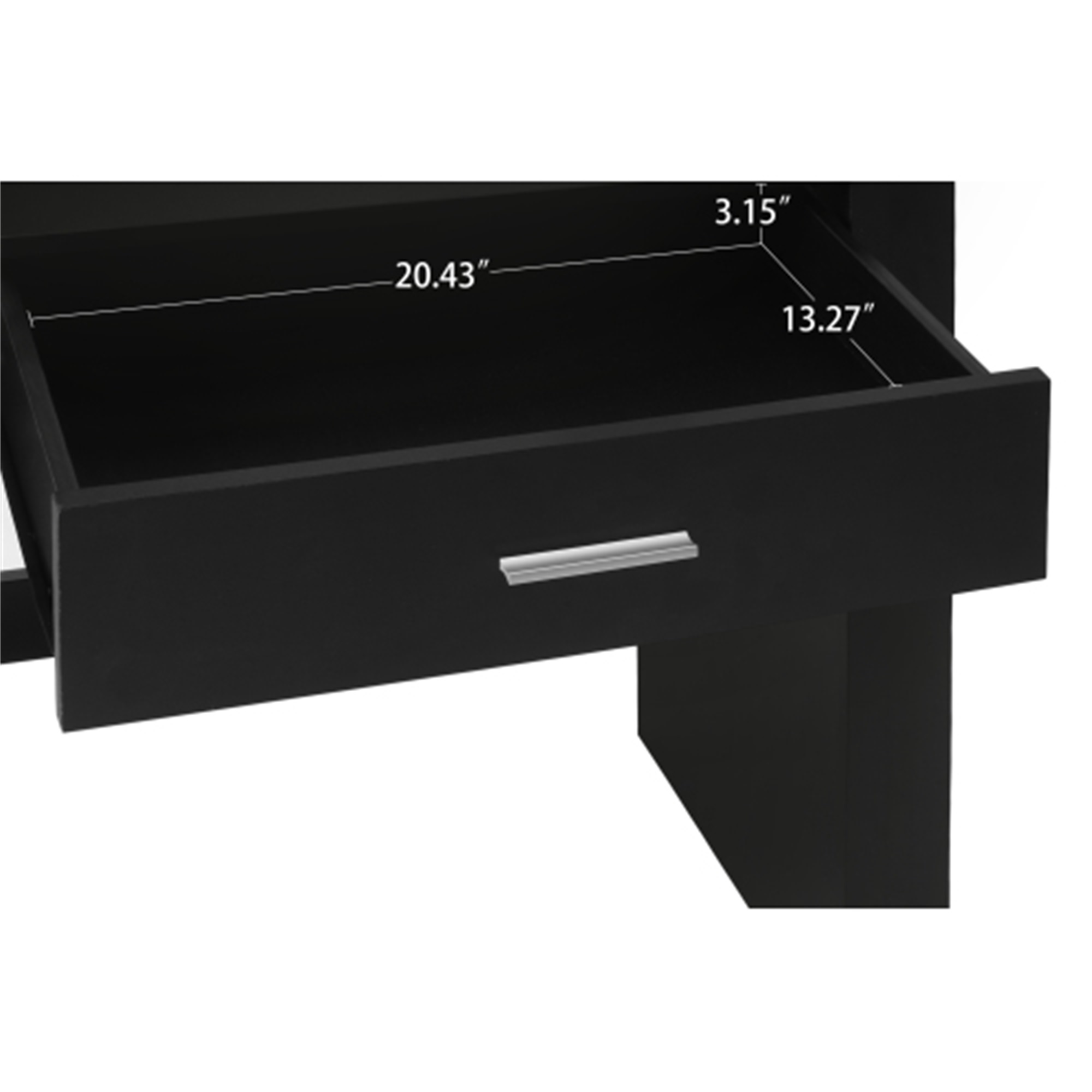 Kepooman Makeup Vanity with Mirror & Stool, Mid-Century Dressing Table for Writing Study Bedroom, Black Kepooman Makeup Vanity with Mirror & Stool, Mid-Century Dressing Table for Writing Study Bedroom, Black