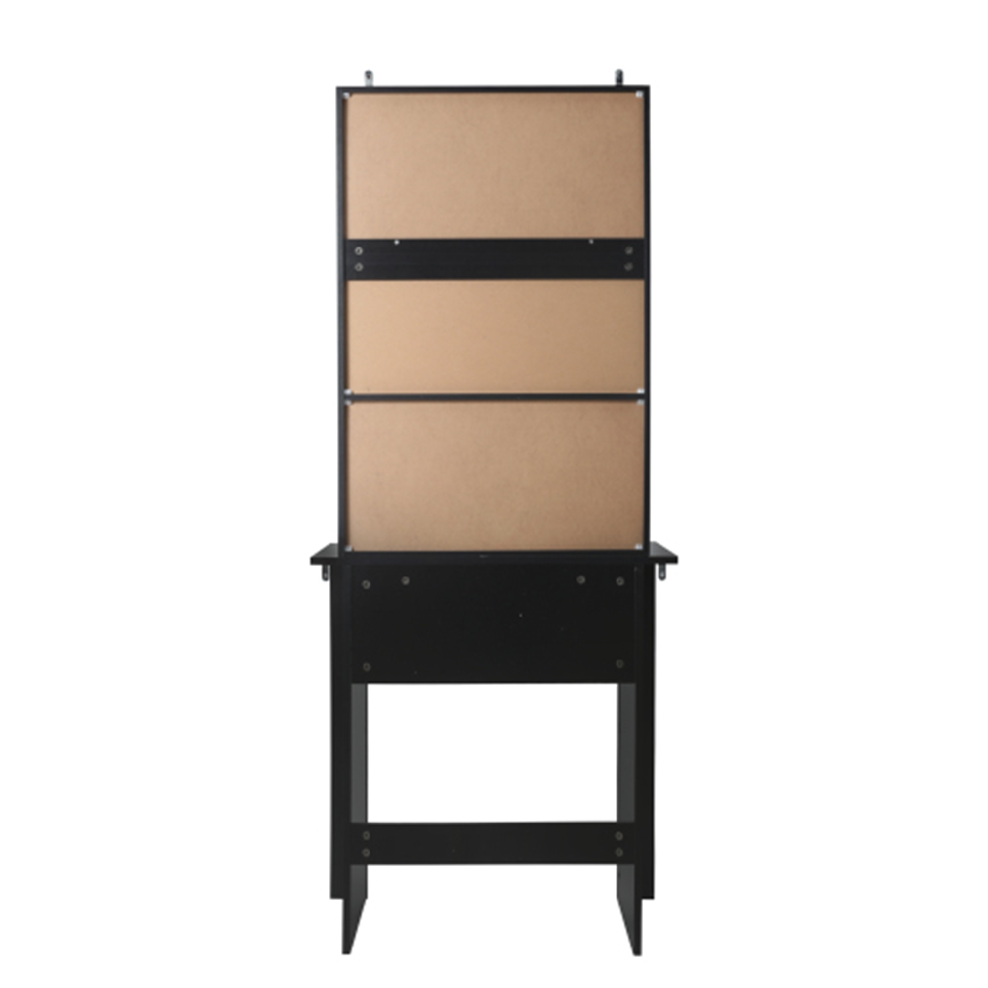Kepooman Makeup Vanity with Mirror & Stool, Mid-Century Dressing Table for Writing Study Bedroom, Black Kepooman Makeup Vanity with Mirror & Stool, Mid-Century Dressing Table for Writing Study Bedroom, Black