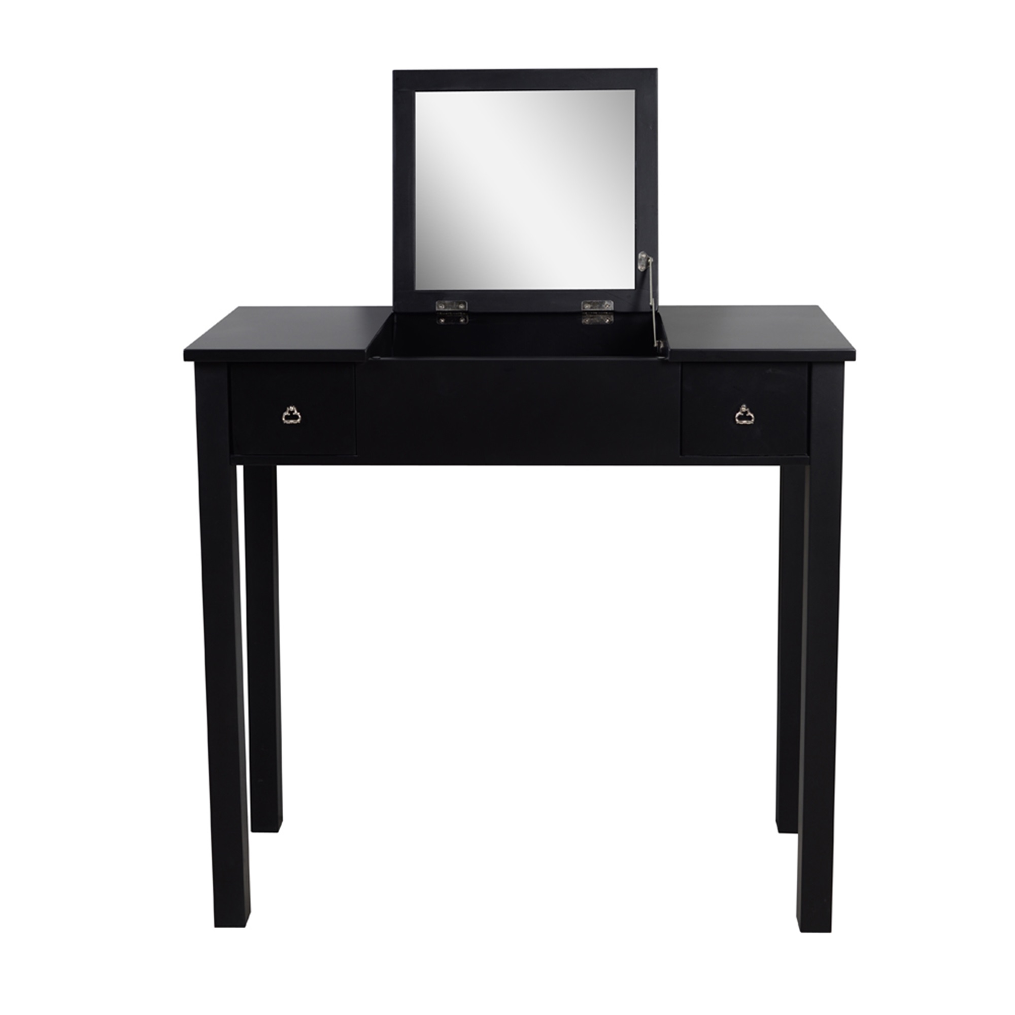 Kepooman Makeup Vanity with Flip-top Dressing Mirror, Small Computer Desk Home Office Desk for Writing Study Bedroom, Black Kepooman Makeup Vanity with Flip-top Dressing Mirror, Small Computer Desk Home Office Desk for Writing Study Bedroom, Black