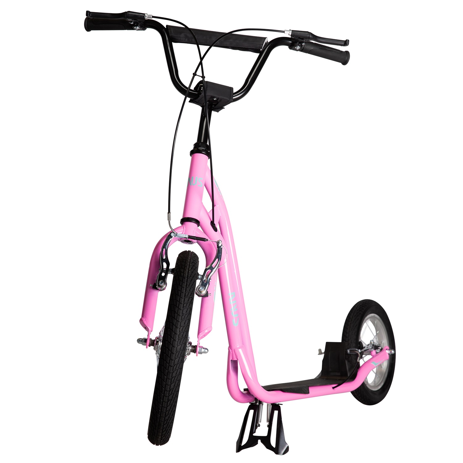 CIPACHO Kids Scooter Kick Scooter for Ages 5+, Adjustable Handlebar, 16" Front and 12" Rear Dual Brakes Inflatable Wheels, Pink