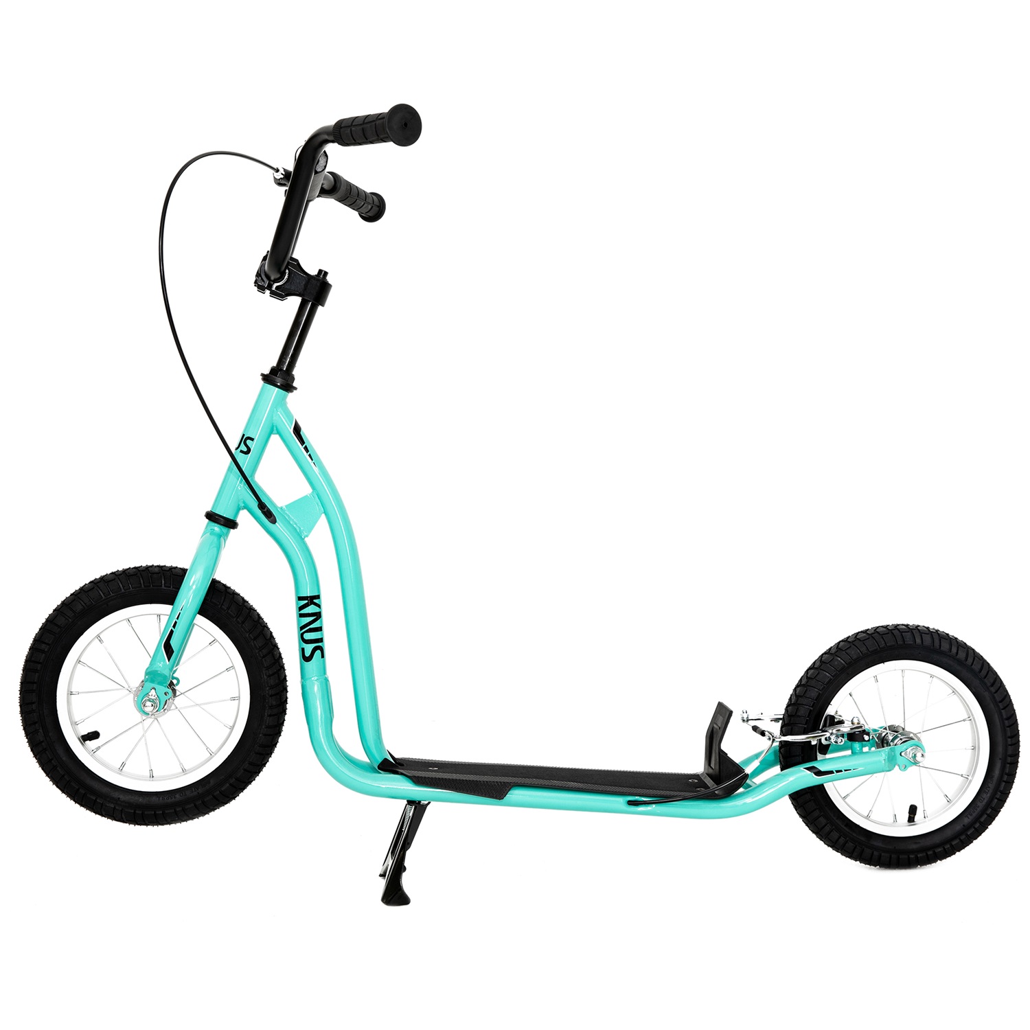 CIPACHO 32" Scooter with 12" Rear Dual Brakes Inflatable Wheels, Durable Steel Frame Scooter for Ages 6-12, Green