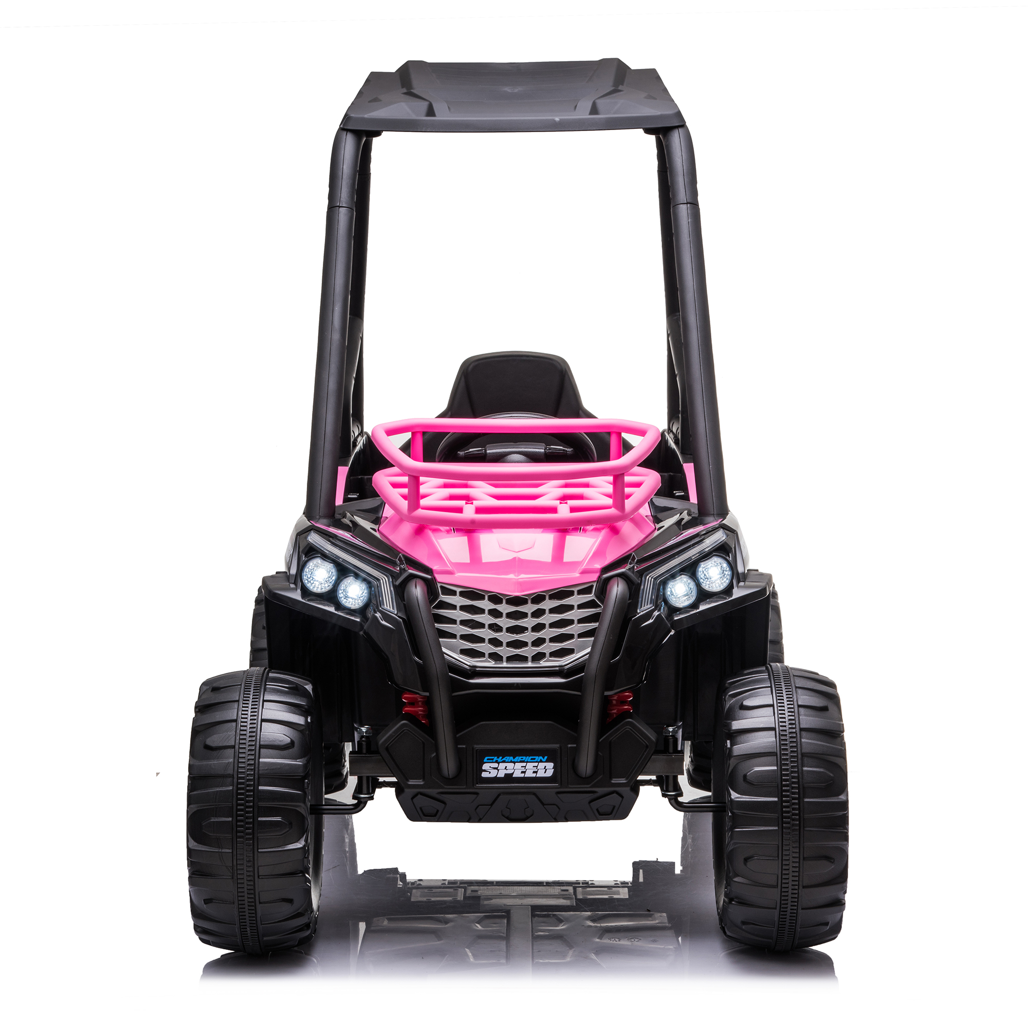 CIPACHO 24V Kid Ride On UTV Car, Battery Powered Electric Car for Kids, 4 Wheels Motorized Vehicles Children Toys, 2 Speeds, LED Headlights, Pink