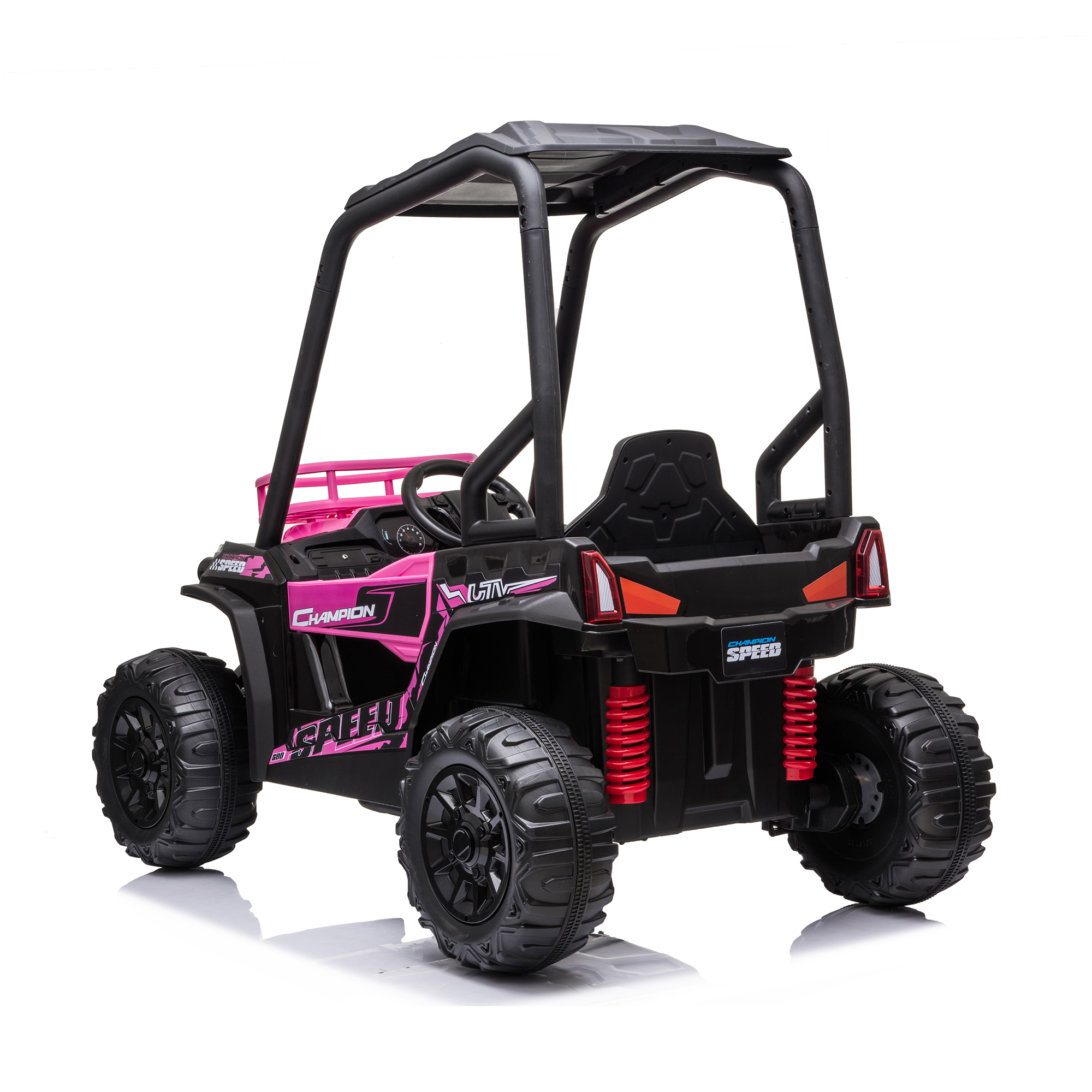 CIPACHO 24V Kid Ride On UTV Car, Battery Powered Electric Car for Kids, 4 Wheels Motorized Vehicles Children Toys, 2 Speeds, LED Headlights, Pink