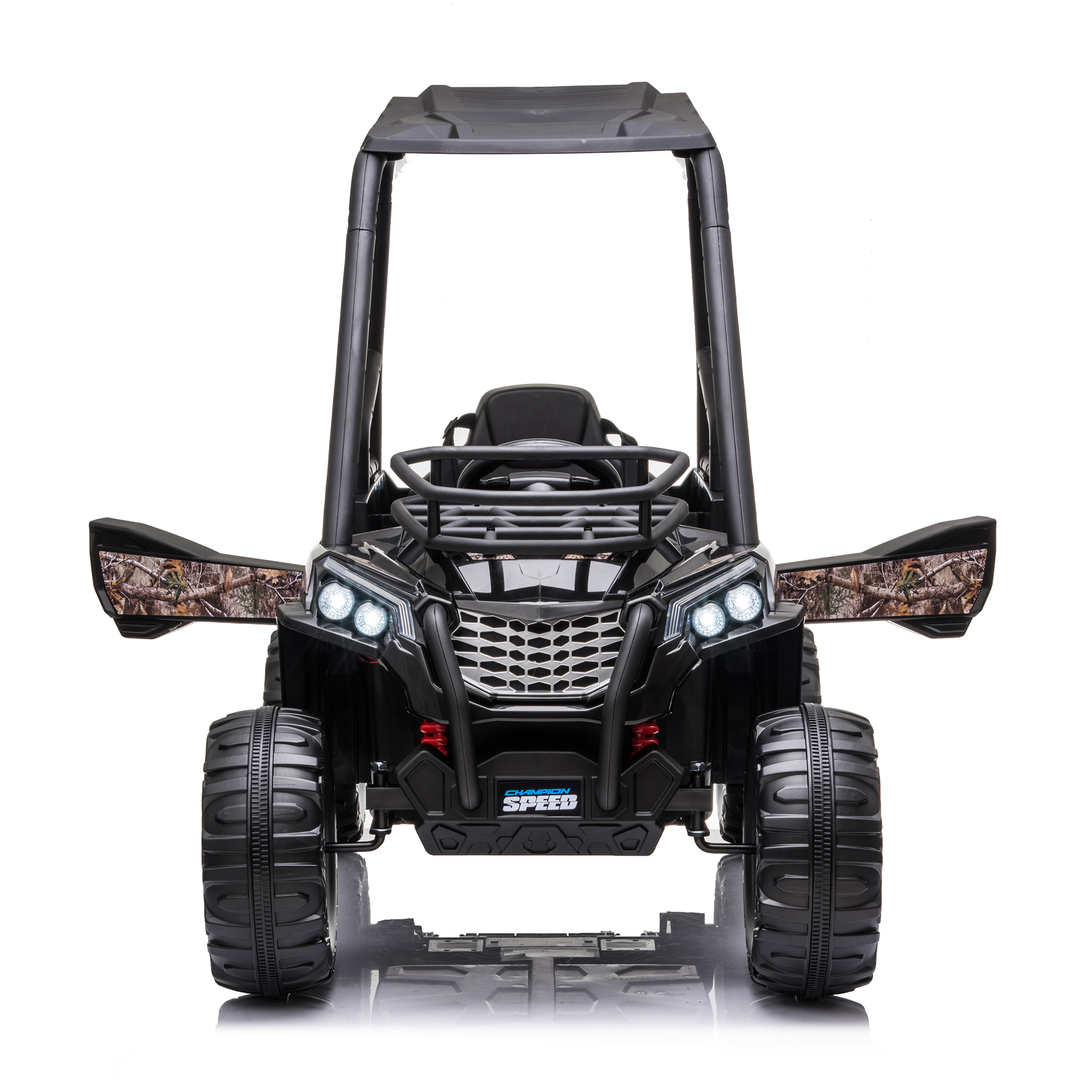 CIPACHO 24V Kid Ride On UTV Car, Battery Powered Electric Car for Kids, 4 Wheels Motorized Vehicles Children Toys, 2 Speeds, LED Headlights, Black