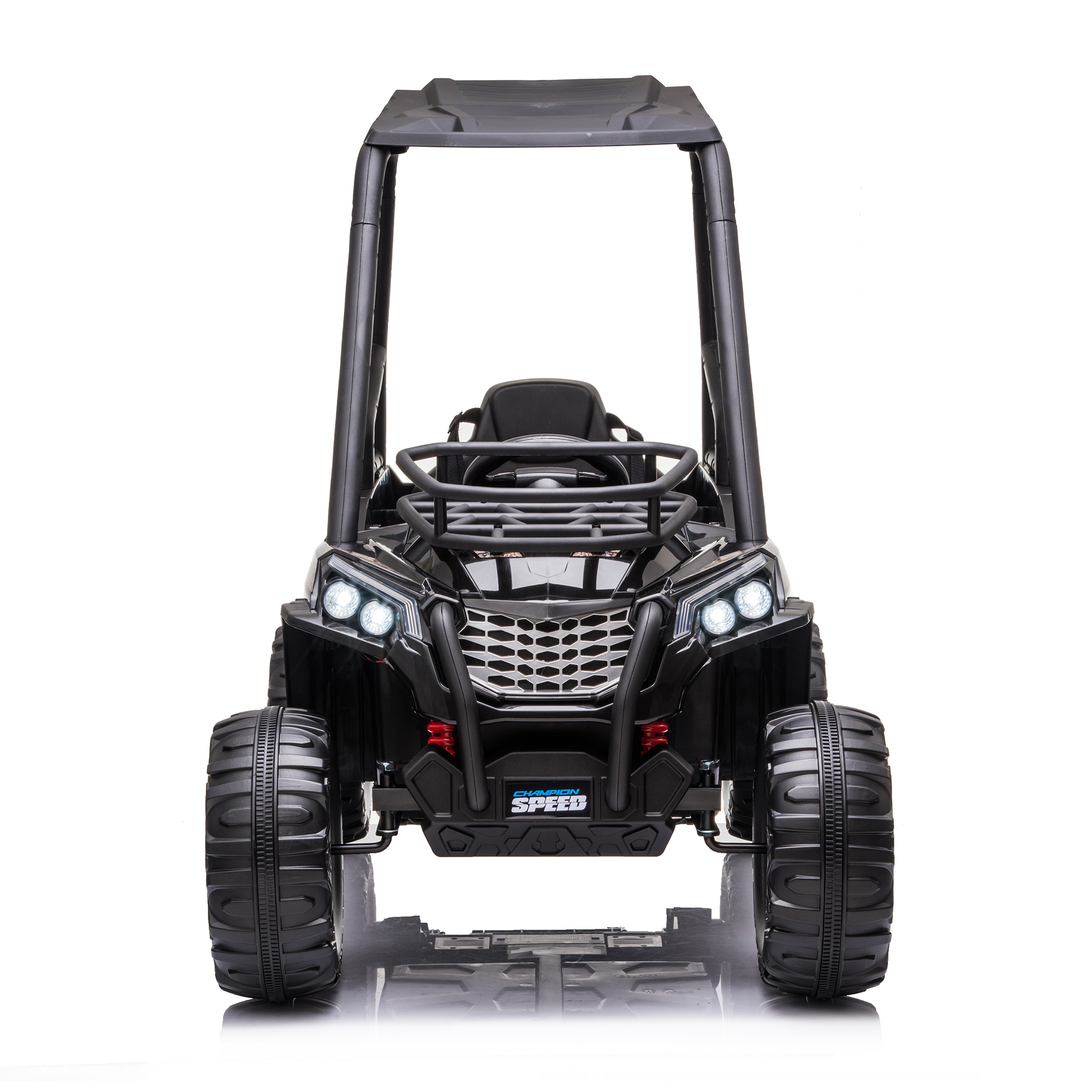 CIPACHO 24V Kid Ride On UTV Car, Battery Powered Electric Car for Kids, 4 Wheels Motorized Vehicles Children Toys, 2 Speeds, LED Headlights, Black