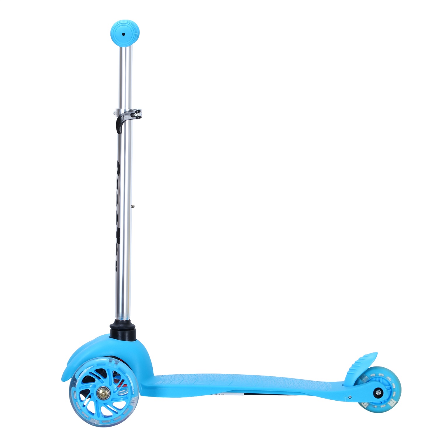 CIPACHO 24" Kids Scooter with 4 Adjustable Height, Extra-Wide Deck with Brake and 3 PU Flashing Wheels, Over 3 to 10 Years Old, Blue