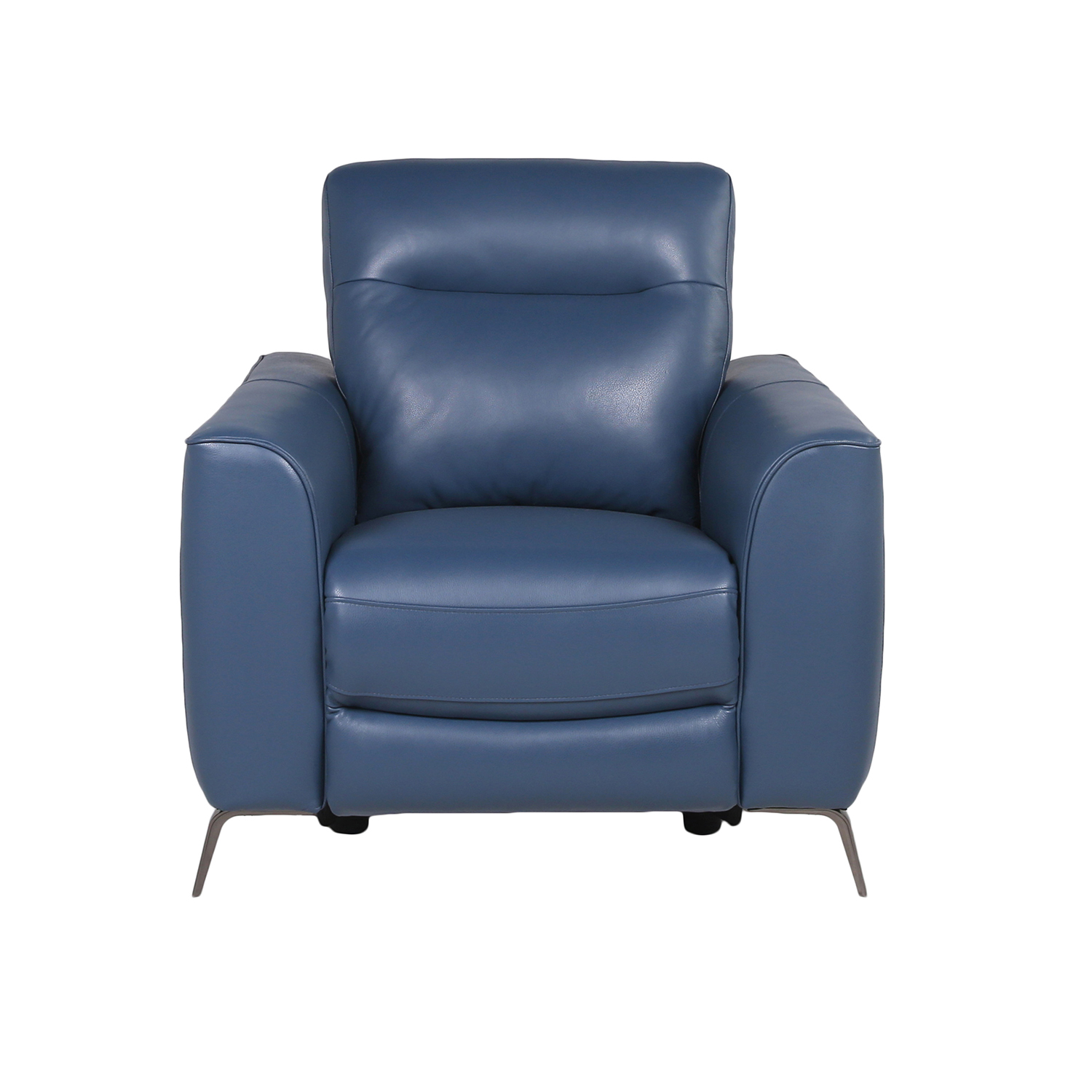Kepooman Power Lift Chair Recliner, PU Leather Power Lift Chair, Heavy Duty Dual Motor Lazy Boy Sofa Casual Sofa Armchair for Home, Living Room, Office, Bedroom Leather Single Sofa Blue