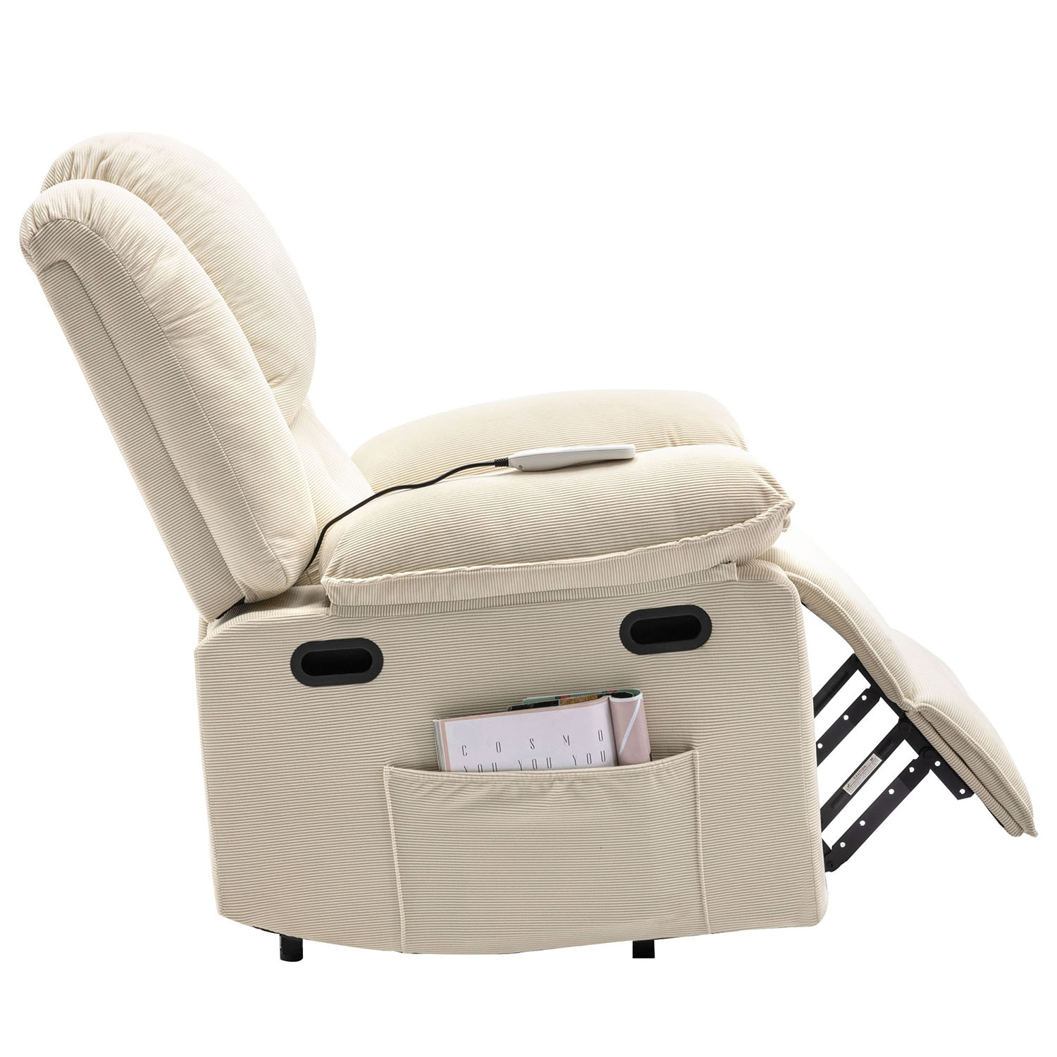 Kepooman Electric Power Lift Chairs Recliner, Power Lift Chair for Elderly with Adjustable Massage and Heating Function for Living Room, Beige