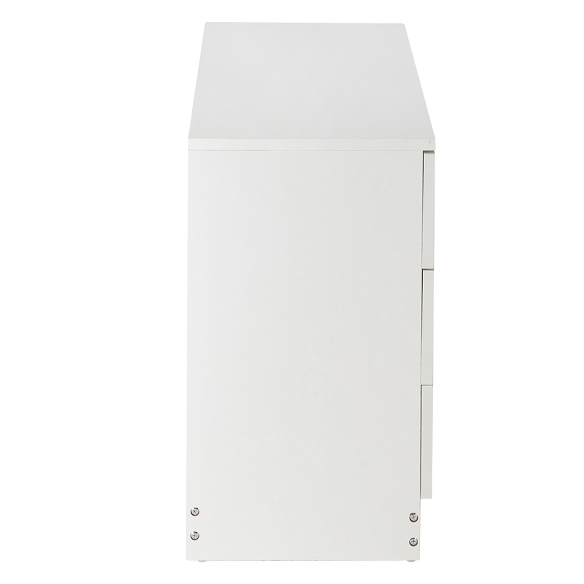 Kepooman Small Nightstand, 3 Drawer Dresser, Solid Wood Side Table Nightstand, Modern Storage Chest of Drawers for Bedroom, Living Room, Reception Room, White Nightstand Decorative Cabinet