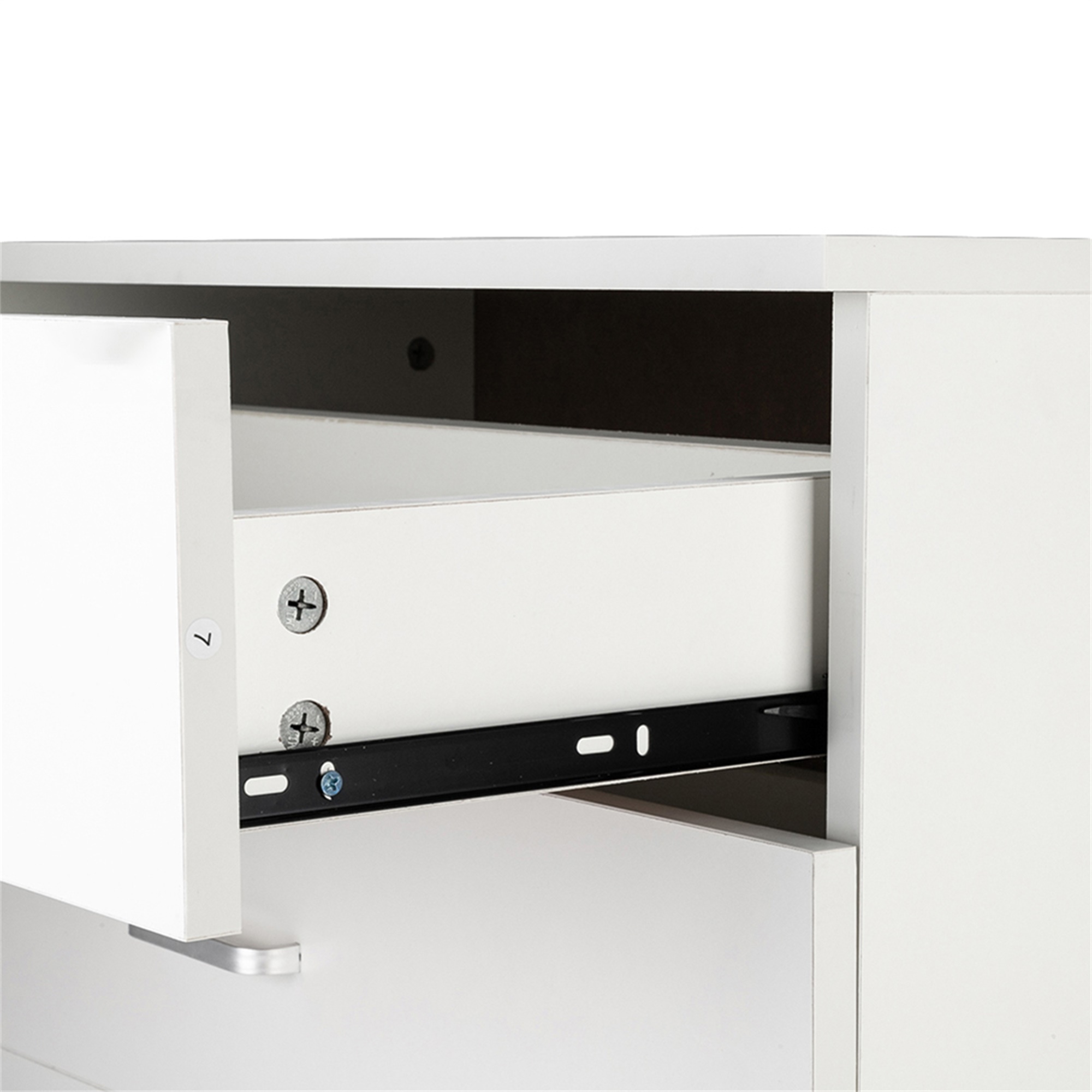 Kepooman Small Nightstand, 3 Drawer Dresser, Solid Wood Side Table Nightstand, Modern Storage Chest of Drawers for Bedroom, Living Room, Reception Room, White Nightstand Decorative Cabinet