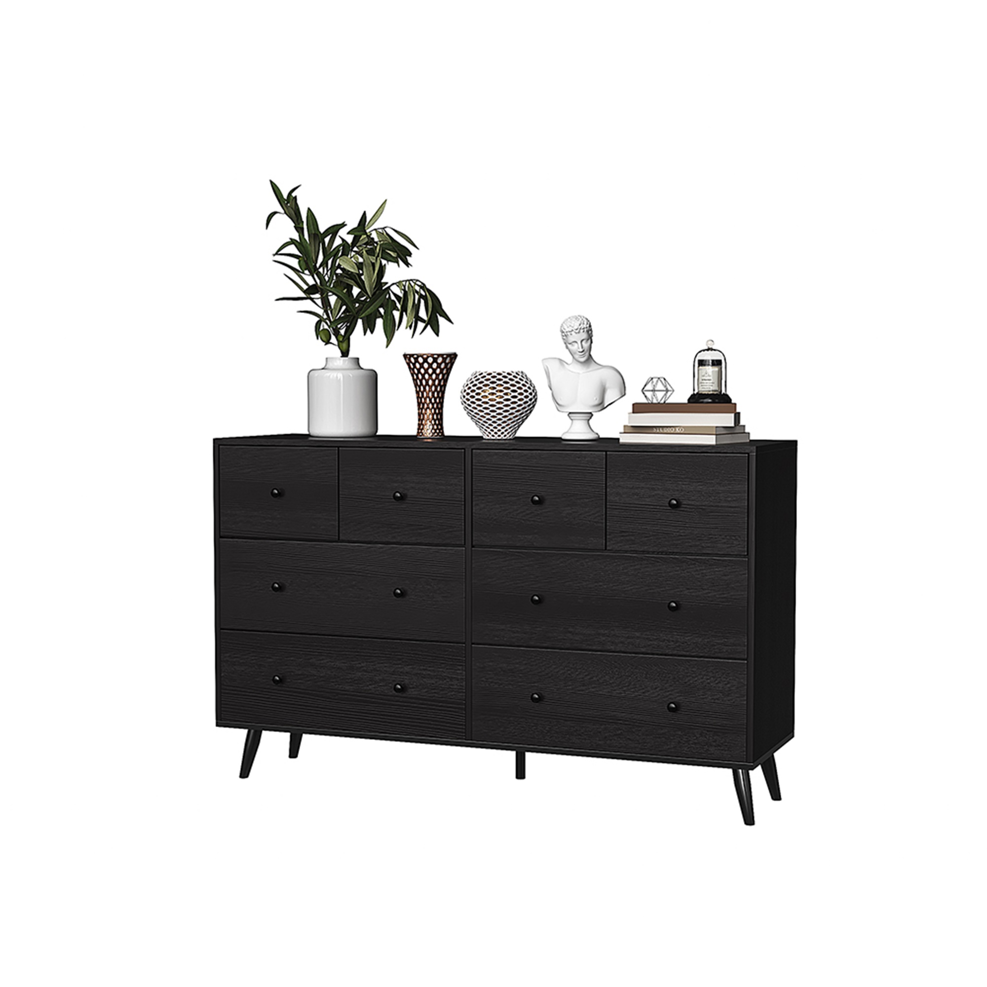 Kepooman 8 Drawer Dresser with Handles, Living Room Vintage Solid Wood Storage Chest, Bedroom Dresser for Entryway, Closet and Living Room Modern Solid Wood Storage Chest of Drawers, Bedside Dresser Kepooman 8 Drawer Dresser with Handles, Living Room Vintage Solid Wood Storage Chest, Bedroom Dresser for Entryway, Closet and Living Room Modern Solid Wood Storage Chest of Drawers, Bedside Dresser