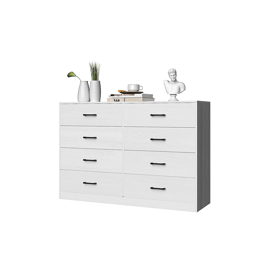 Kadyn Dresser for Bedroom, High Storage Cabinet with 8 Drawers, Storage Tower with Organizers, Modern Storage 4 Drawer Dresser for Bedroom, Chest of Drawers for Closet, Game Room, Dorm Room, White