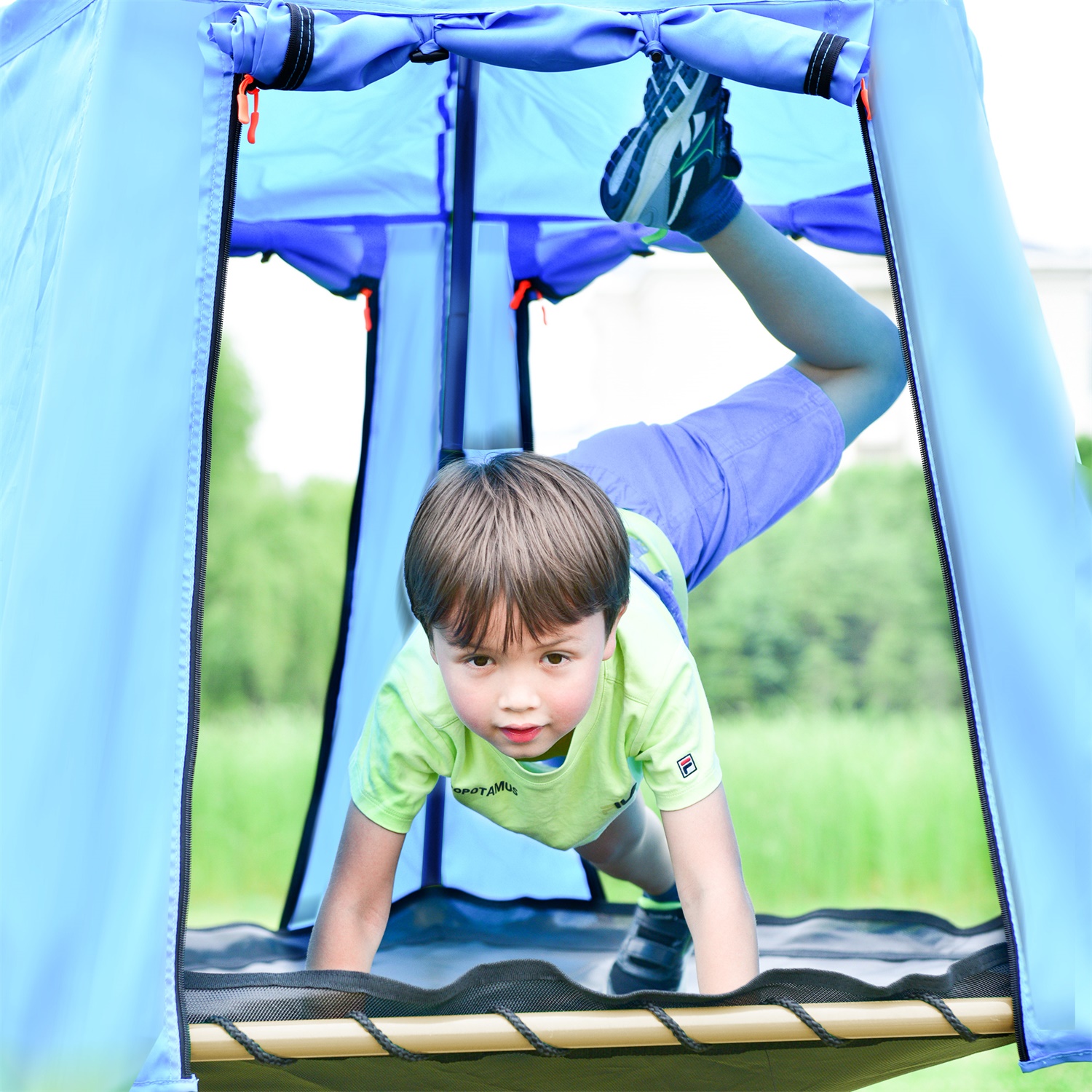 CIPACHO 120" Geometric Dome Climber Play Center, Kids Climbing Dome Tower, Blue