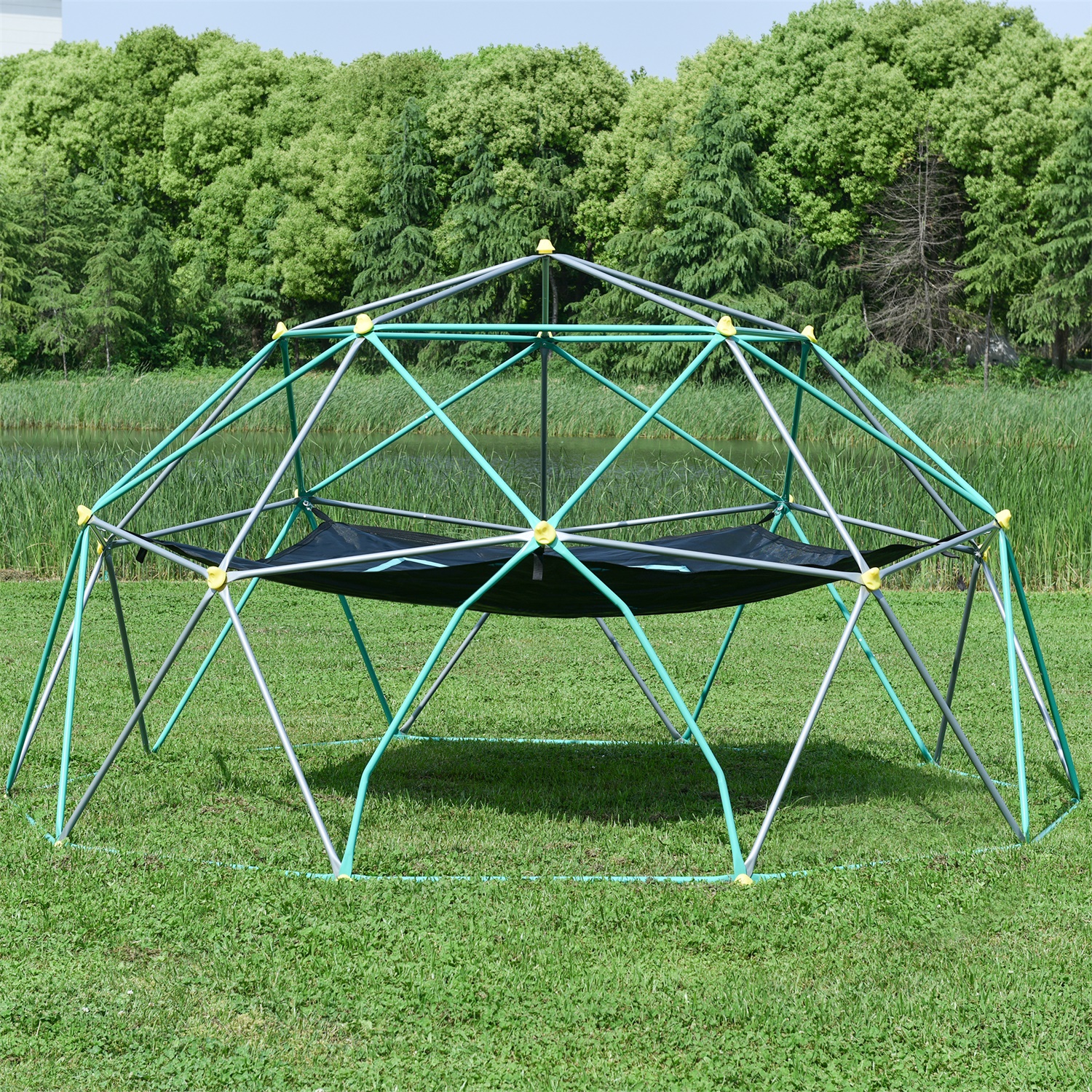 CIPACHO 156" Climbing Dome Upgraded Tower, Outside Toy for Kid 3-10, Green + Gray