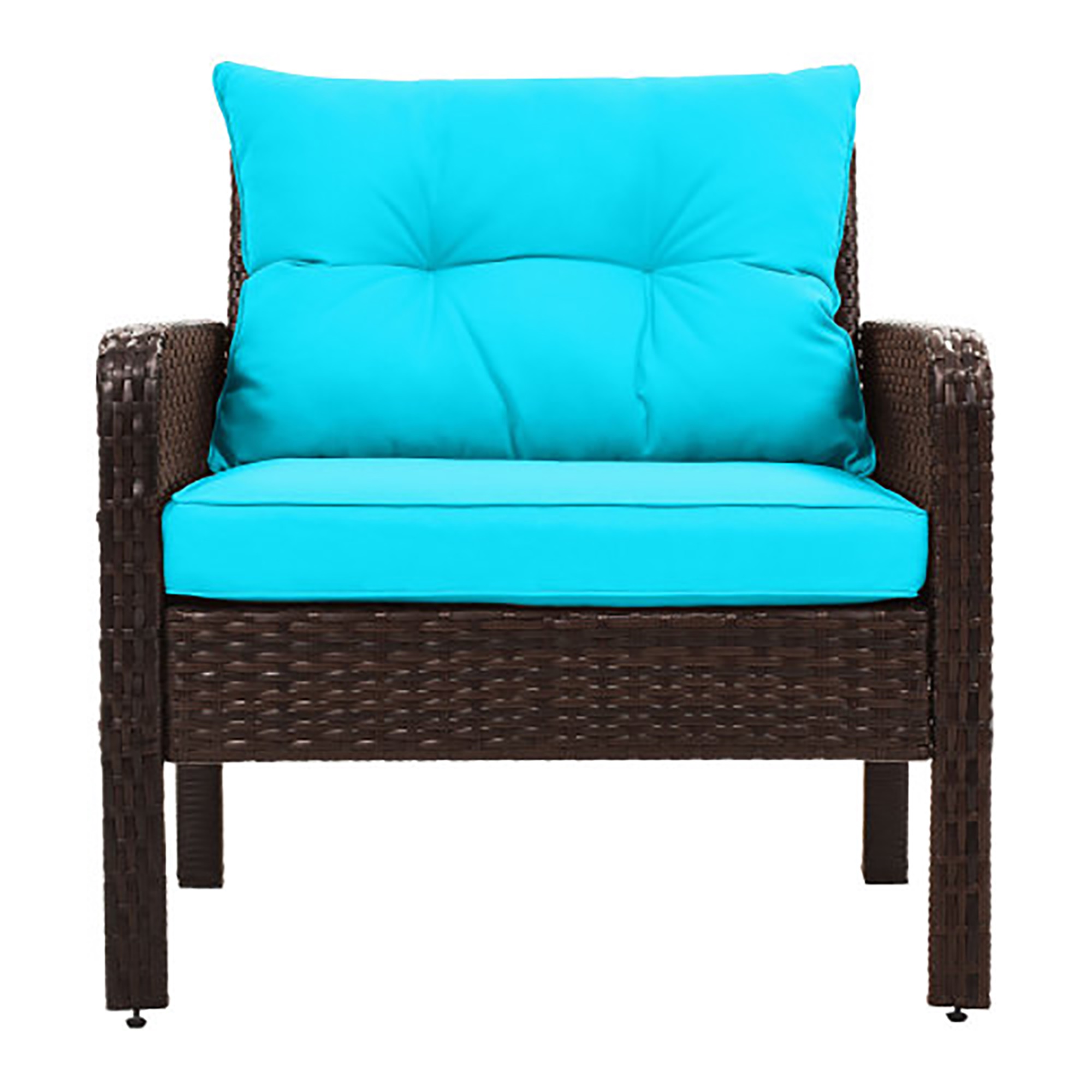 Kepooman 6 Piece All Weather Wicker PE Rattan Patio Outdoor Dining Conversation Set Sofa Set with Coffee Table, Sofa, Ottoman, Removable Cushions for Garden, Backyard, Porch, Poolside Kepooman 6 Piece All Weather Wicker PE Rattan Patio Outdoor Dining Conversation Set Sofa Set with Coffee Table, Sofa, Ottoman, Removable Cushions for Garden, Backyard, Porch, Poolside