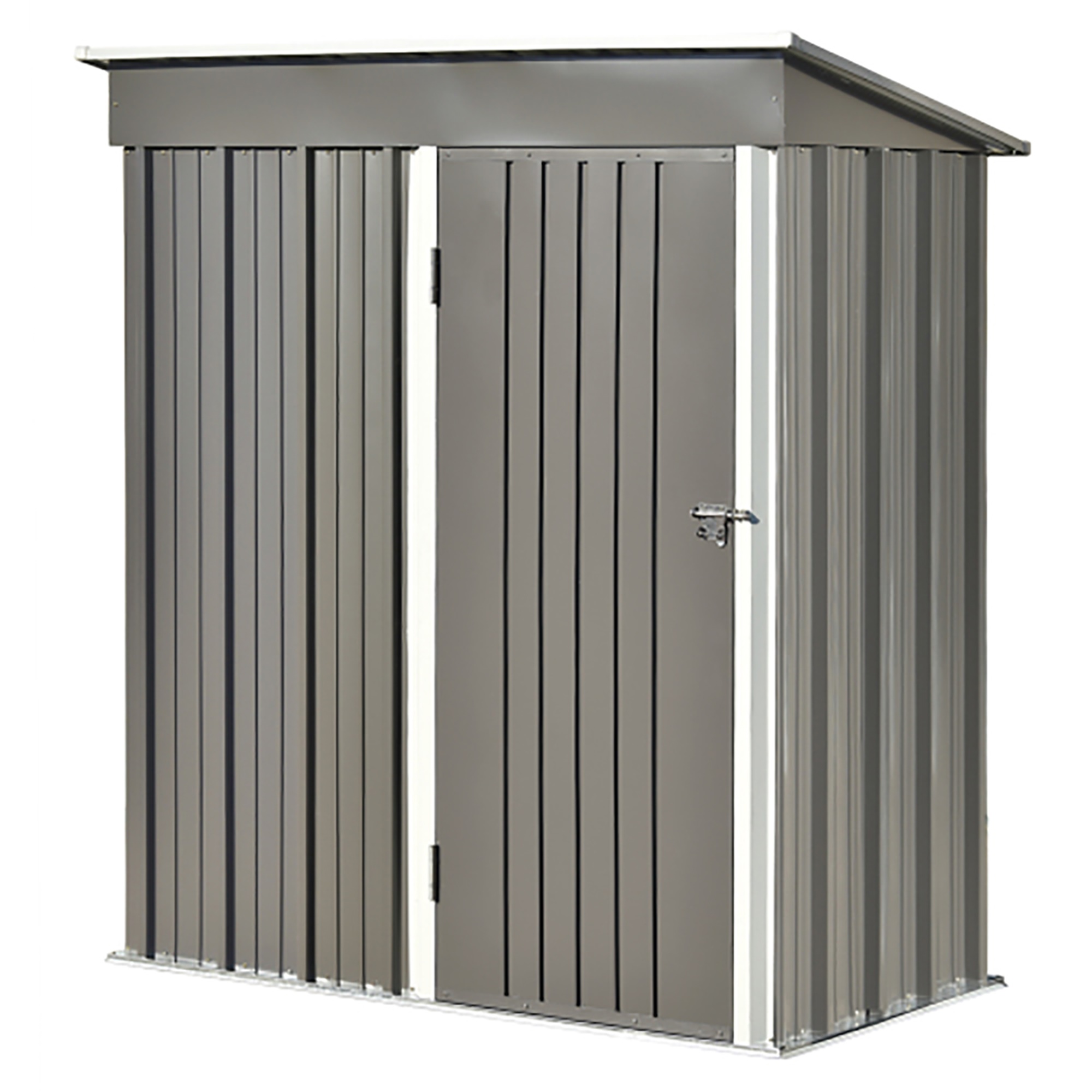 Kepooman 5ft W x 3ft L Garden Shed, Outdoor Storage Shed, Corrosion Resistant Metal Garden Shed with Locking Door, Gray Kepooman 5ft W x 3ft L Garden Shed, Outdoor Storage Shed, Corrosion Resistant Metal Garden Shed with Locking Door, Gray