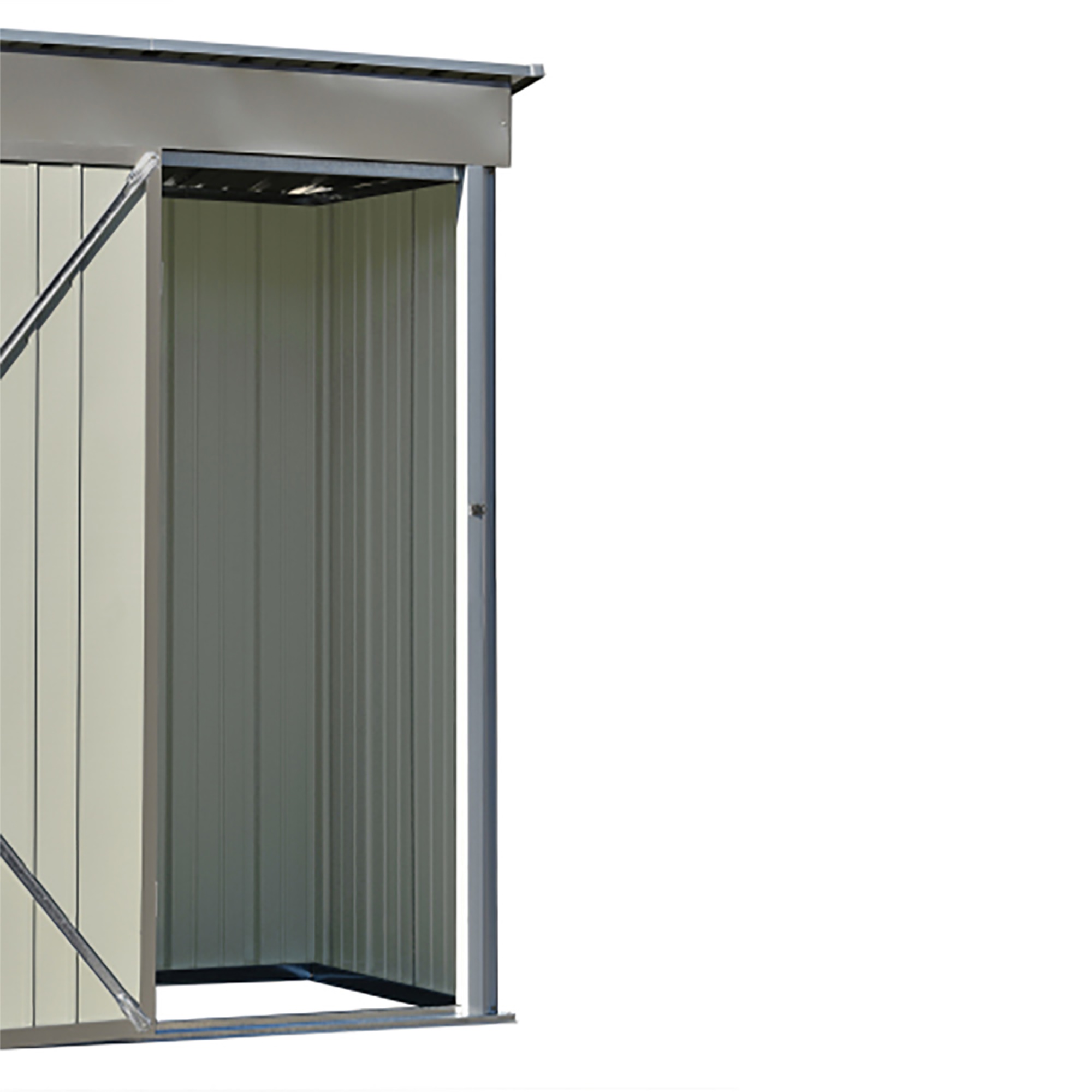 Kepooman 5ft W x 3ft L Garden Shed, Outdoor Storage Shed, Corrosion Resistant Metal Garden Shed with Locking Door, Gray Kepooman 5ft W x 3ft L Garden Shed, Outdoor Storage Shed, Corrosion Resistant Metal Garden Shed with Locking Door, Gray