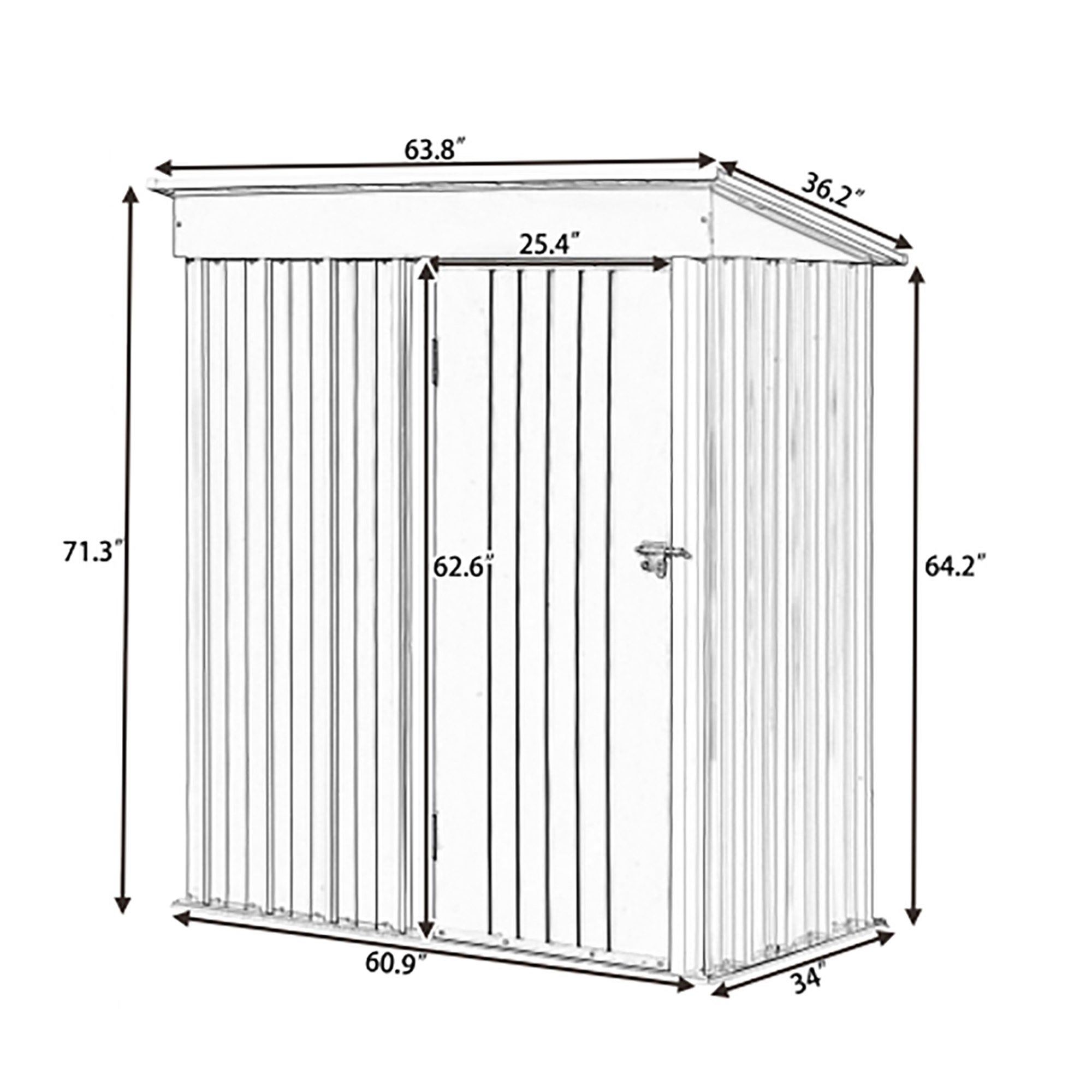 Kepooman 5ft W x 3ft L Garden Shed, Outdoor Storage Shed, Corrosion Resistant Metal Garden Shed with Locking Door, Gray Kepooman 5ft W x 3ft L Garden Shed, Outdoor Storage Shed, Corrosion Resistant Metal Garden Shed with Locking Door, Gray