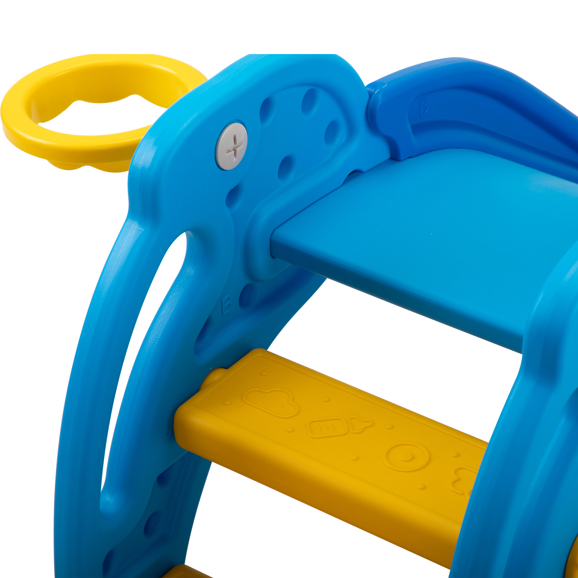 Kepooman 3 in 1 Toddler Slide Kids Slide, 45.3" Dolphins Play Slide for Outdoor and Indoor, Play Slide with Basketball Hoop, Ball and Ladder, Blue Kepooman 3 in 1 Toddler Slide Kids Slide, 45.3" Dolphins Play Slide for Outdoor and Indoor, Play Slide with Basketball Hoop, Ball and Ladder, Blue