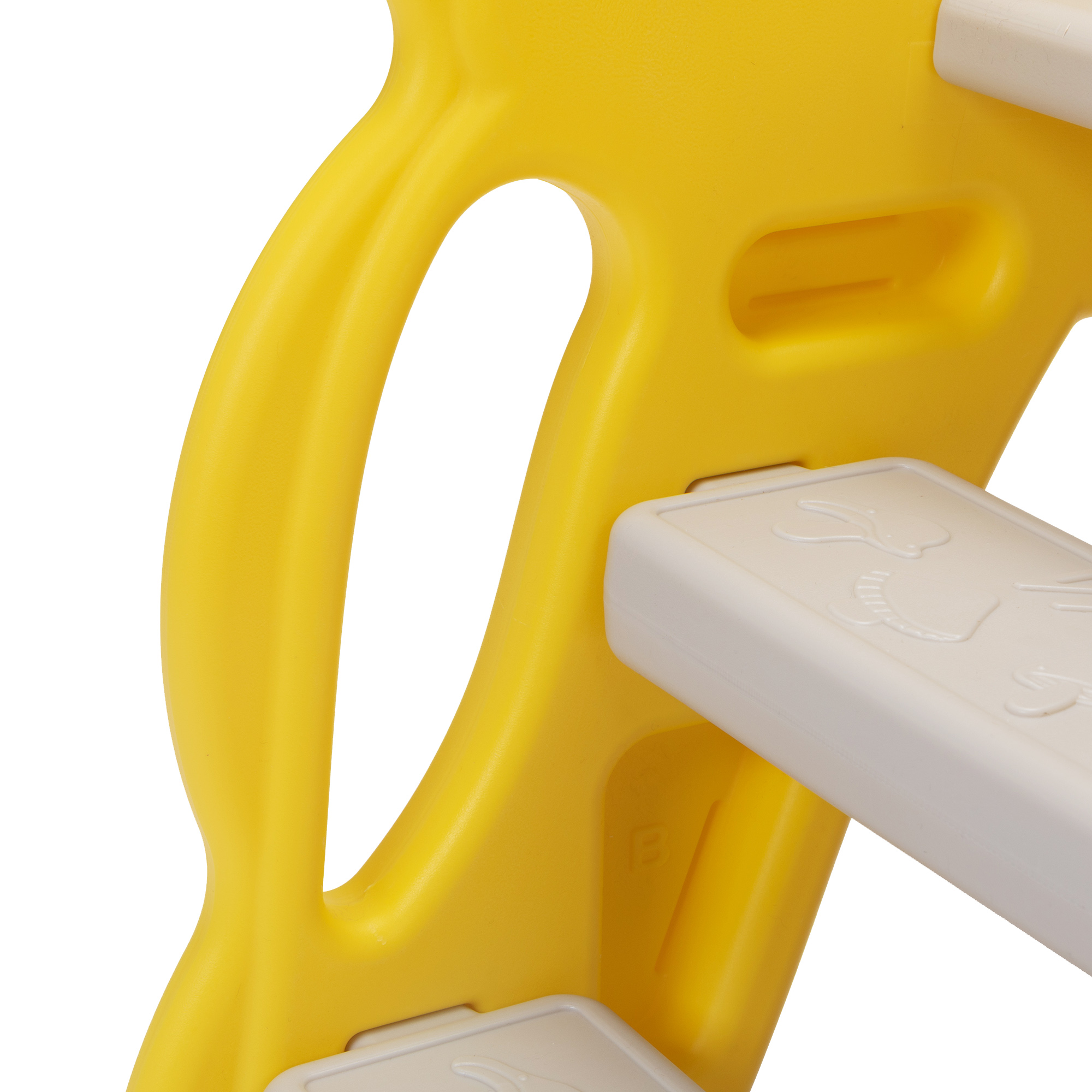 Kepooman 3 in 1 Toddler Slide Kids Slide, 42.9" Frogs Play Slide for Outdoor and Indoor, Play Slide with Basketball Hoop, Ball and Ladder, Yellow+Gray Kepooman 3 in 1 Toddler Slide Kids Slide, 42.9" Frogs Play Slide for Outdoor and Indoor, Play Slide with Basketball Hoop, Ball and Ladder, Yellow+Gray