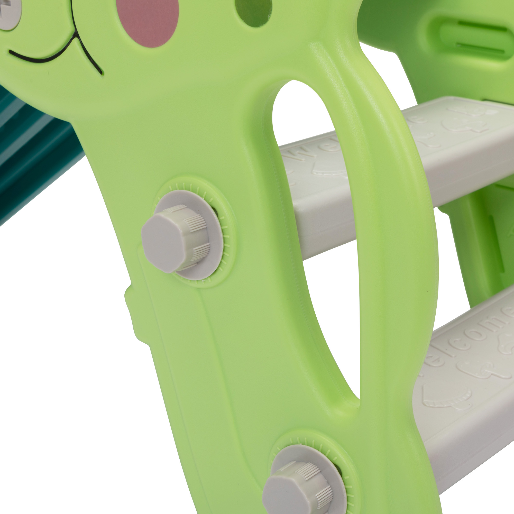 Kepooman 3 in 1 Toddler Slide Kids Slide, 42.9" Frogs Play Slide for Outdoor and Indoor, Play Slide with Basketball Hoop, Ball and Ladder, Green Kepooman 3 in 1 Toddler Slide Kids Slide, 42.9" Frogs Play Slide for Outdoor and Indoor, Play Slide with Basketball Hoop, Ball and Ladder, Green