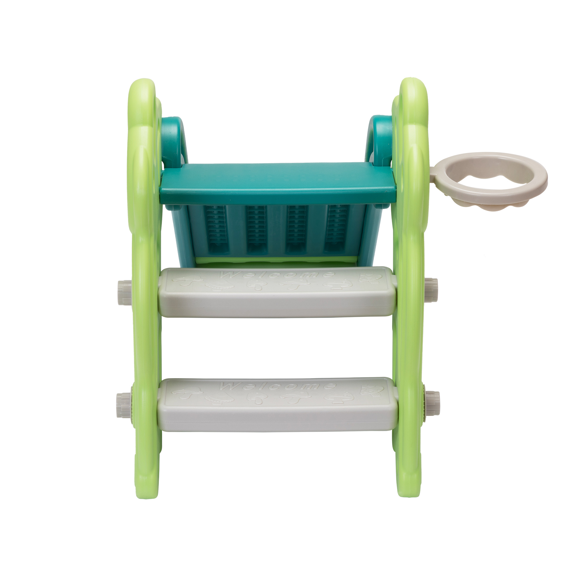 Kepooman 3 in 1 Toddler Slide Kids Slide, 42.9" Frogs Play Slide for Outdoor and Indoor, Play Slide with Basketball Hoop, Ball and Ladder, Green Kepooman 3 in 1 Toddler Slide Kids Slide, 42.9" Frogs Play Slide for Outdoor and Indoor, Play Slide with Basketball Hoop, Ball and Ladder, Green