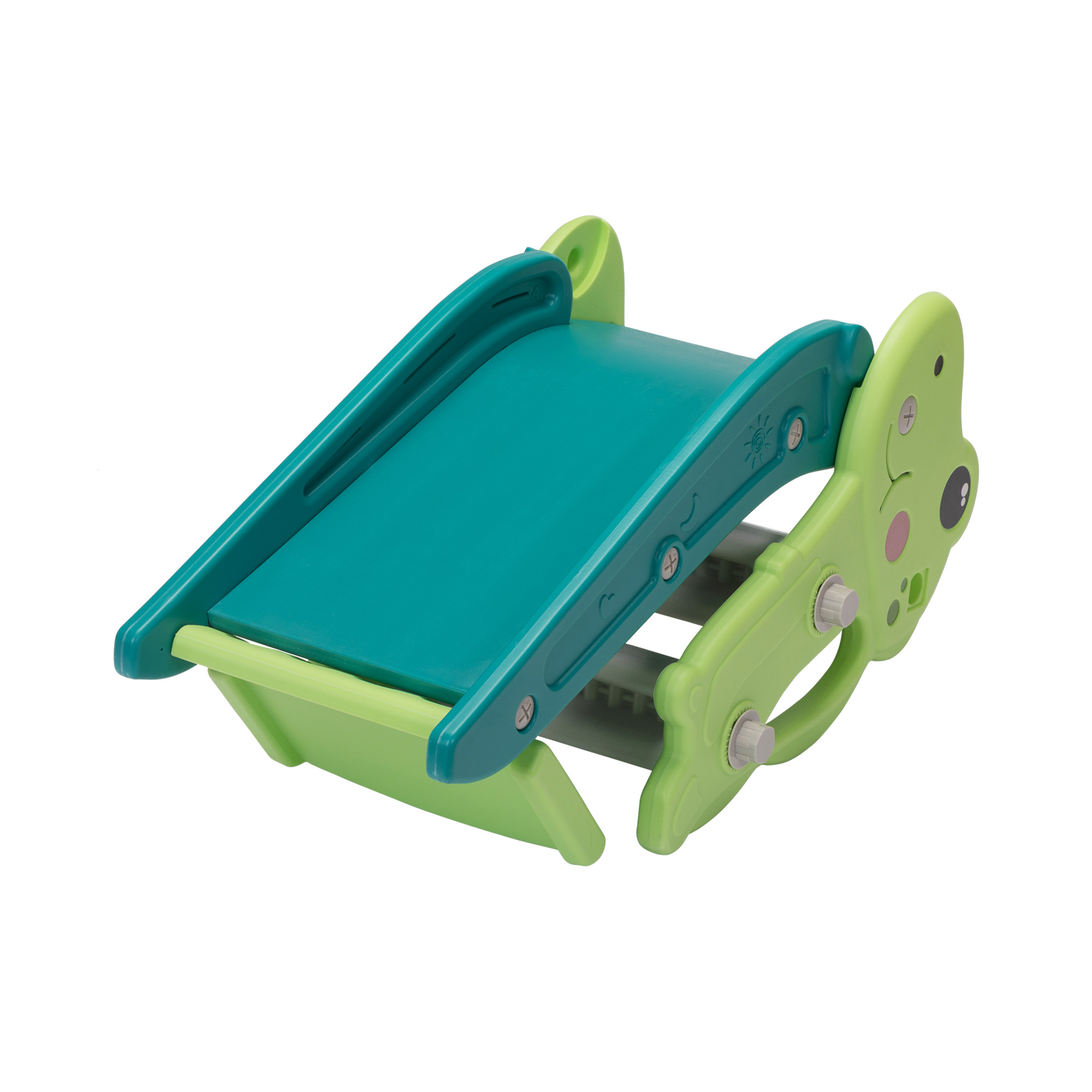 Kepooman 3 in 1 Toddler Slide Kids Slide, 42.9" Frogs Play Slide for Outdoor and Indoor, Play Slide with Basketball Hoop, Ball and Ladder, Green Kepooman 3 in 1 Toddler Slide Kids Slide, 42.9" Frogs Play Slide for Outdoor and Indoor, Play Slide with Basketball Hoop, Ball and Ladder, Green