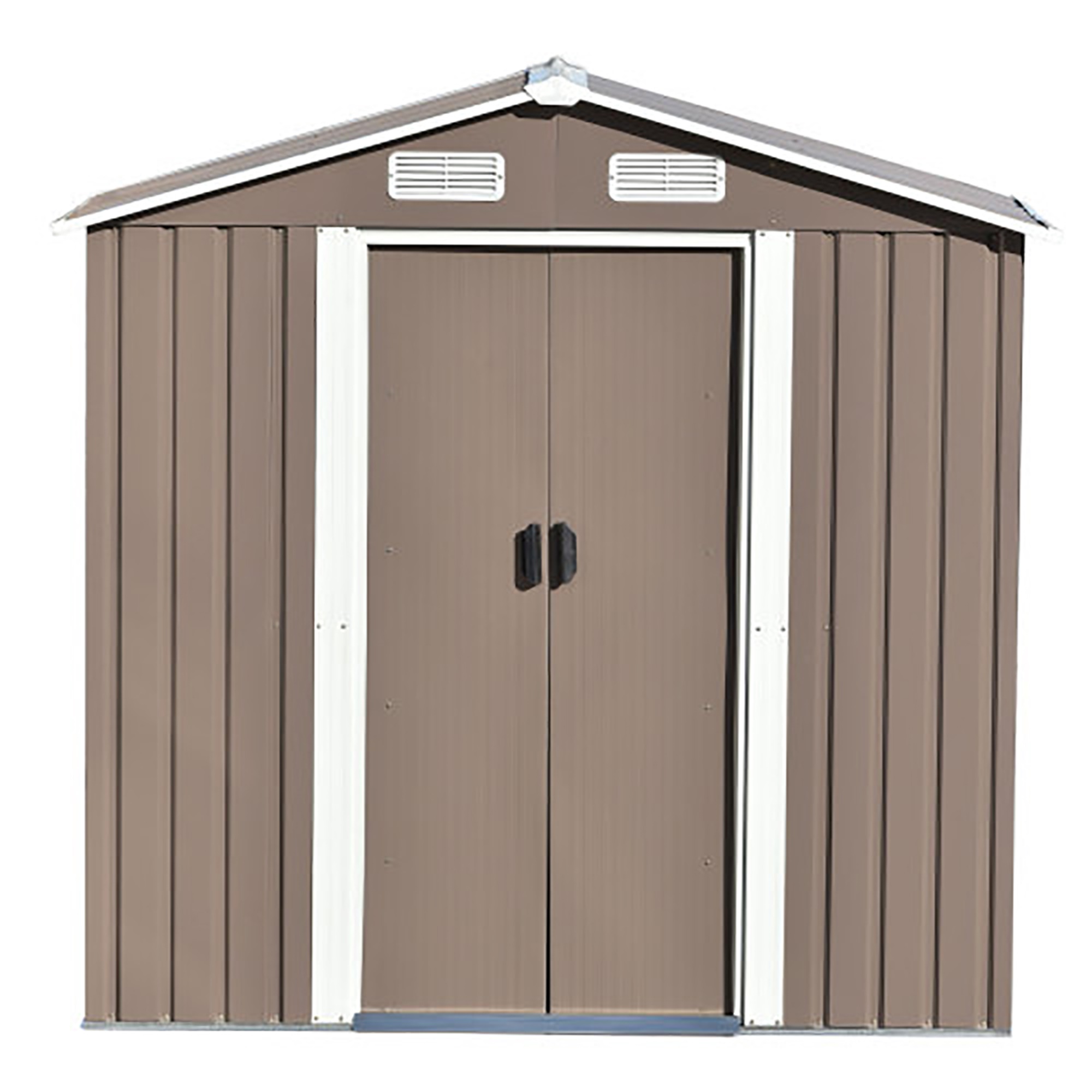 Kadyn Outdoor Storage Shed, Bike Shed Garden Shed, Metal Storage Shed, Tool Cabinet with Vents and Base, Great for Storing Patio Furniture, Garden Tools, Brown