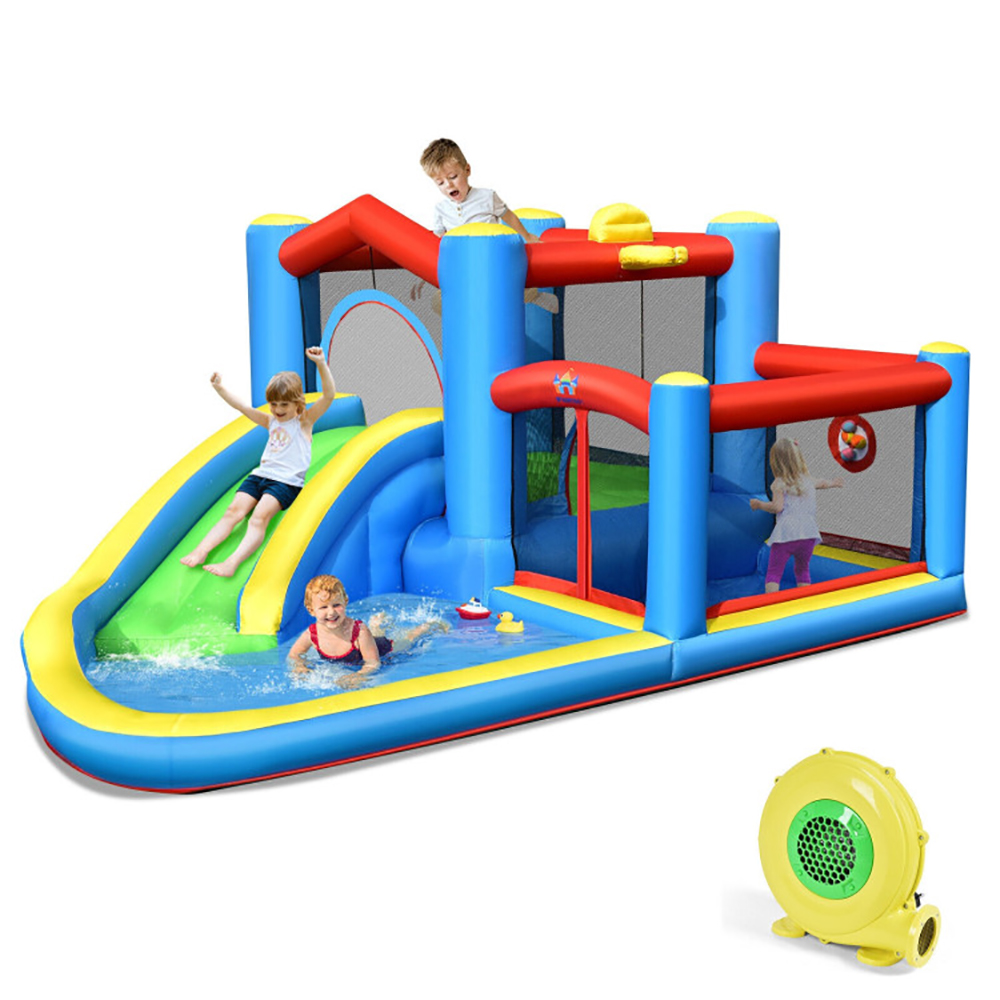 Aimee Lii Inflatable Kids Water Slide Bounce Castle with 480W Blower, Kids Water Park Bounce House