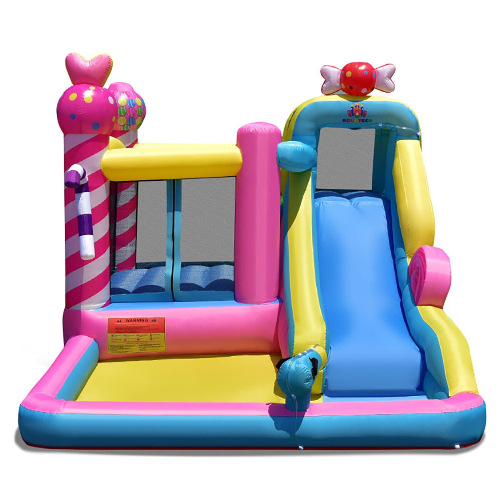 Aimee Lii Sweet Candy Inflatable Bounce House with Water Slide and 480W Blower, Kids Bounce House